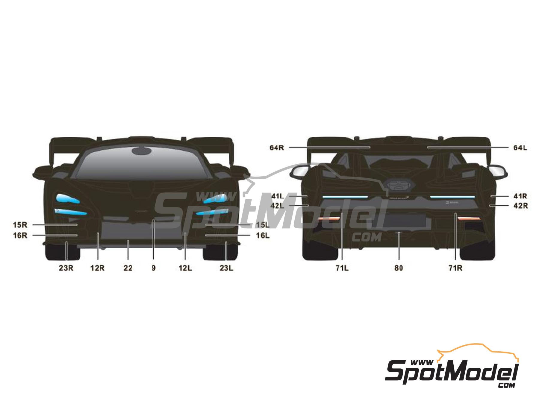 Image 4: McLaren Senna Carbon Theme | Decoraci&oacute;n en escala&nbsp;1/24 fabricado por SK Decals (ref.&nbsp;SK-24111, tambien SK24111)