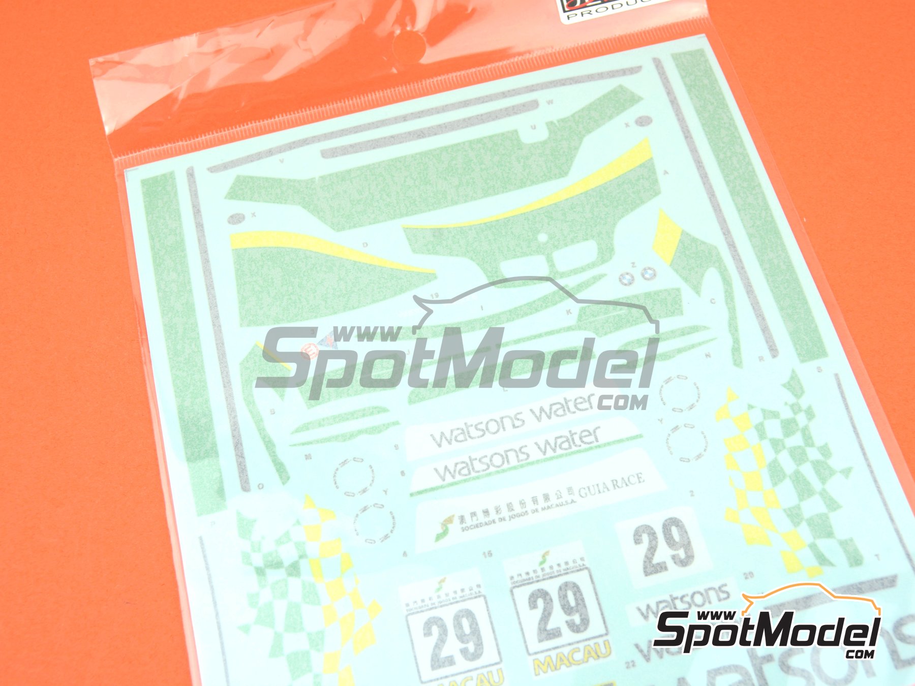 Image 4: BMW 320i E46 Schubert Team sponsored by Watsons water - Guia Race of Macau 2002 | Marking / livery in 1/24 scale manufactured by SK Decals (ref.&nbsp;SK-24114, also SK24114)