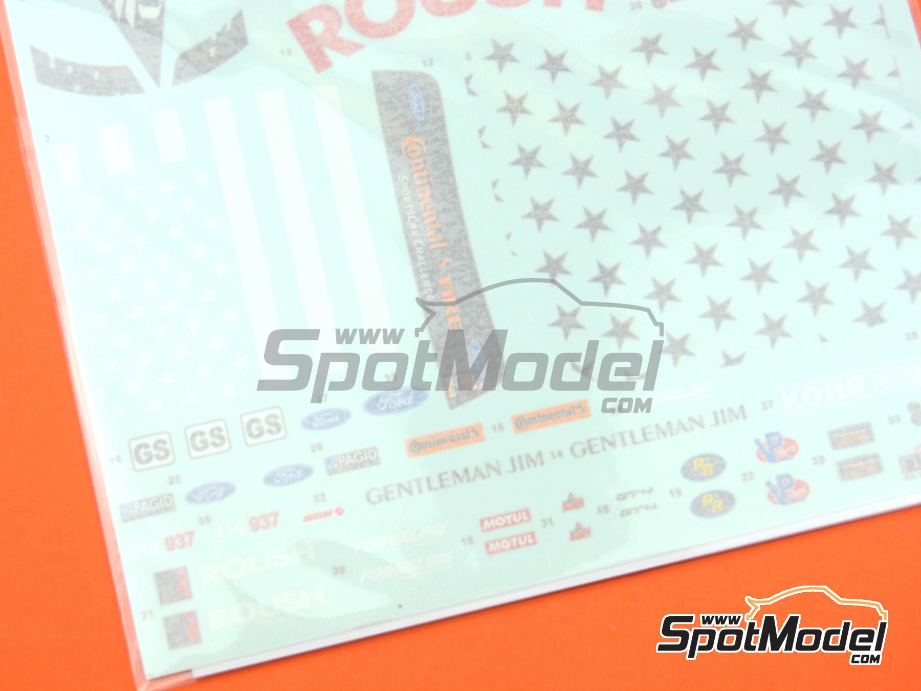 Image 7: Ford Mustang GT4 KohR Motorsports Team sponsored by Roush Scudo - Continental Tire SportsCar Challenge - Mosport 2018 | Marking / livery in 1/24 scale manufactured by SK Decals (ref.&nbsp;SK-24117, also SK24117)