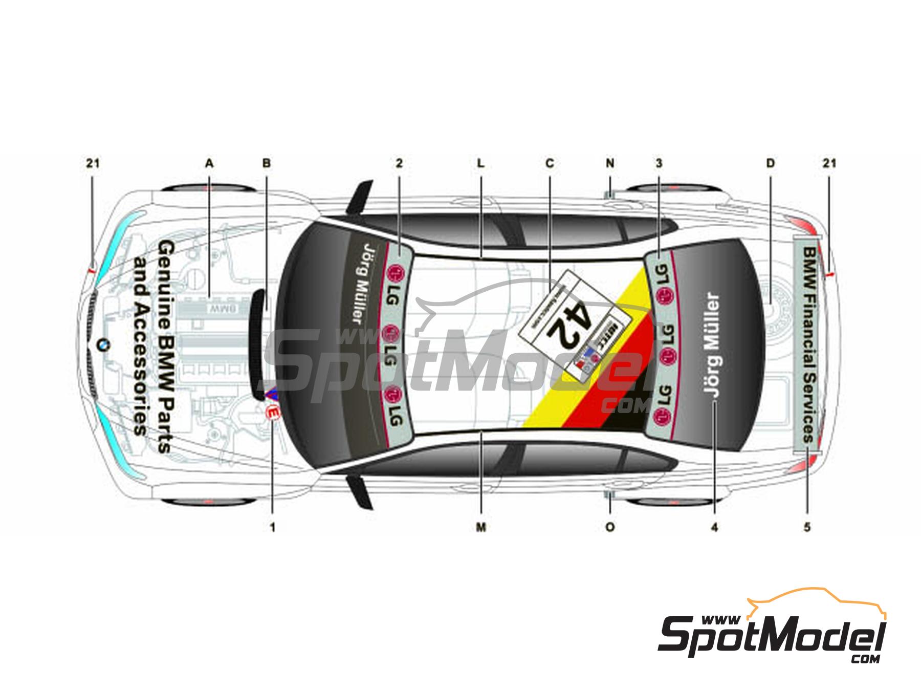 Image 2: BMW 320i E46 Equipo BMW Team Germany - Campeonato del Mundo de Turismos (WTCC), Guia Race de Macau 2005 | Decoración en escala 1/24 fabricado por SK Decals (ref. SK-24143, tambien SK24143)