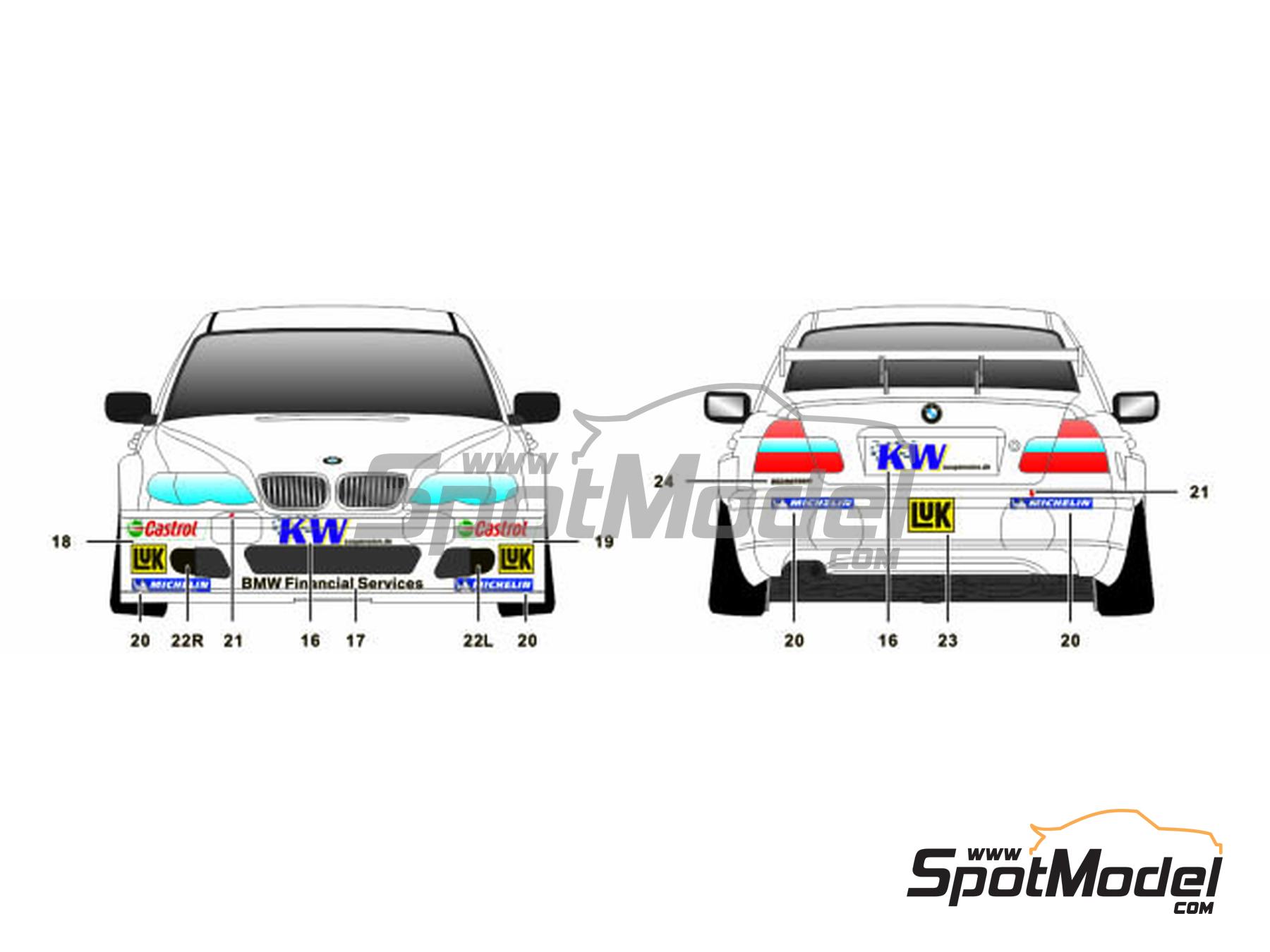 Image 4: BMW 320i E46 Equipo BMW Team Germany - Campeonato del Mundo de Turismos (WTCC), Guia Race de Macau 2005 | Decoración en escala 1/24 fabricado por SK Decals (ref. SK-24143, tambien SK24143)