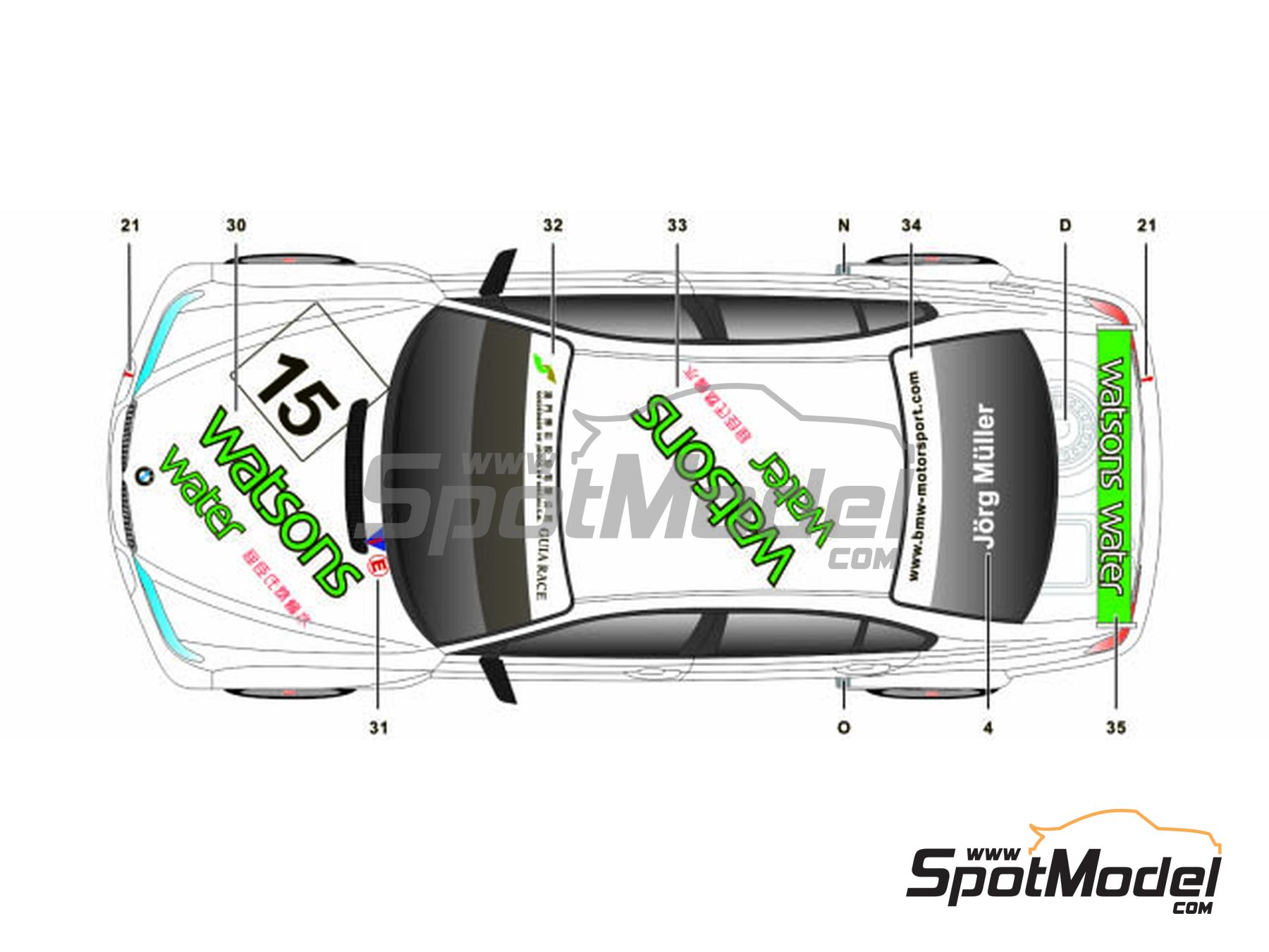 Image 6: BMW 320i E46 Equipo BMW Team Germany - Campeonato del Mundo de Turismos (WTCC), Guia Race de Macau 2005 | Decoración en escala 1/24 fabricado por SK Decals (ref. SK-24143, tambien SK24143)