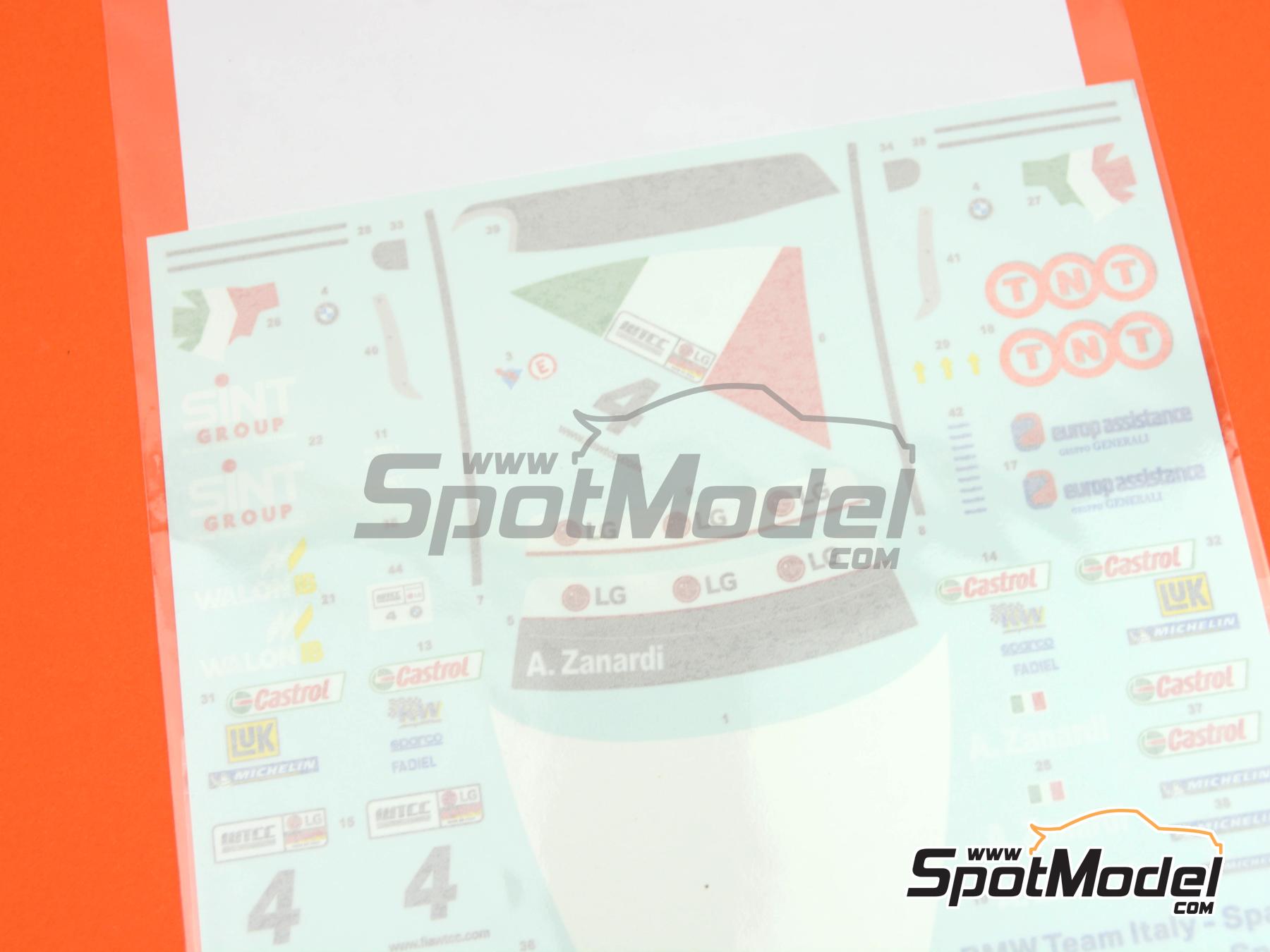 Image 5: BMW 320i E46 Equipo BMW Team Italy - Spain - Campeonato del Mundo de Turismos (WTCC) 2005 | Decoraci&oacute;n en escala&nbsp;1/24 fabricado por SK Decals (ref.&nbsp;SK-24145, tambien SK24145)