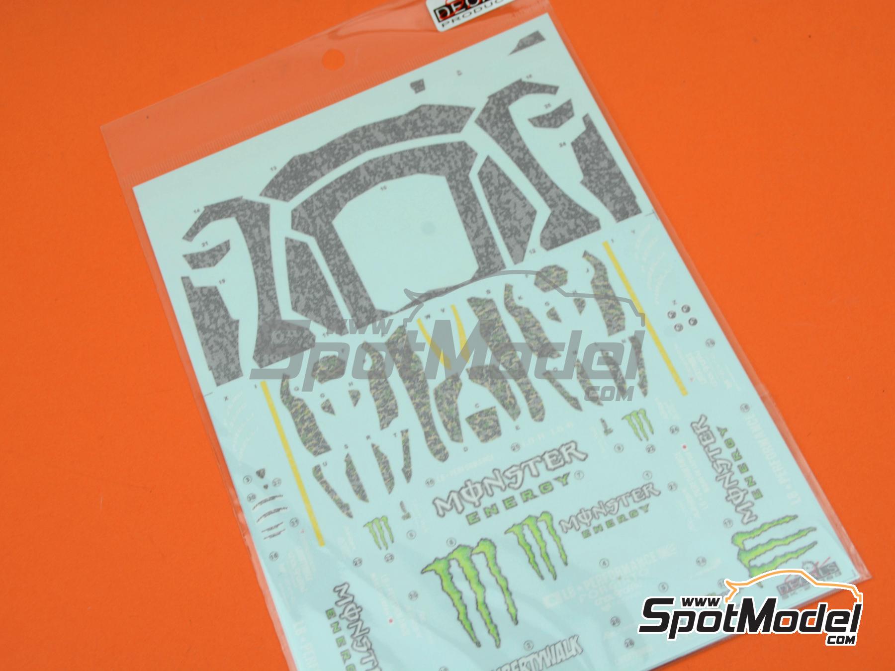 Image 7: Lamborghini Aventador Liberty Walk LB Works Version 1 Monster Energy | Marking / livery in 1/24 scale manufactured by SK Decals (ref.&nbsp;SK-24163, also SK24163)