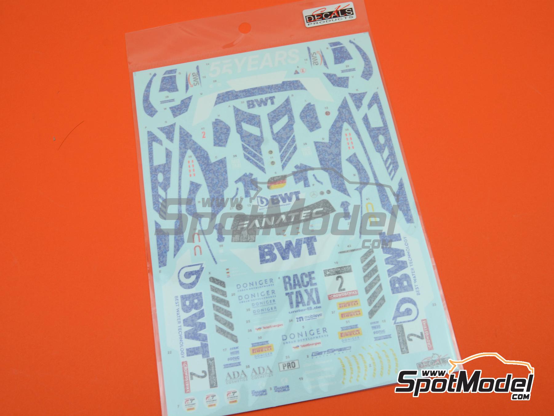 Image 8: Mercedes AMG GT3 Evo GetSpeed Team sponsored by BWT - TotalEnergies 24 hours of Spa 2022 | Marking / livery in 1/24 scale manufactured by SK Decals (ref.&nbsp;SK-24173, also SK24173)