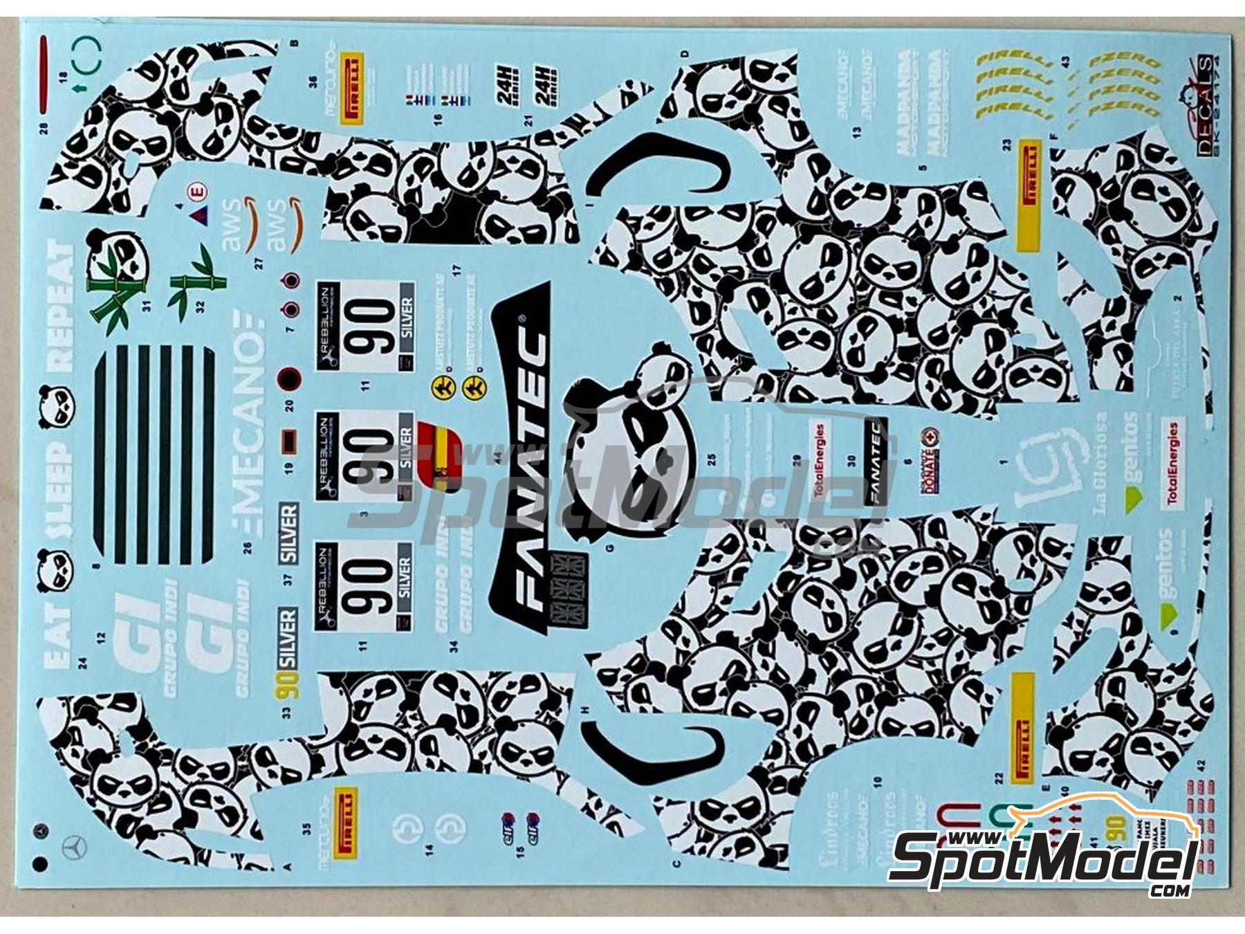 Image 6: Mercedes AMG GT3 Evo Equipo Madpanda Motorsport patrocinado por GI Grupo Indi - TotalEnergies 24 horas de Spa 2021 | Decoraci&oacute;n en escala&nbsp;1/24 fabricado por SK Decals (ref.&nbsp;SK-24174, tambien SK24174)