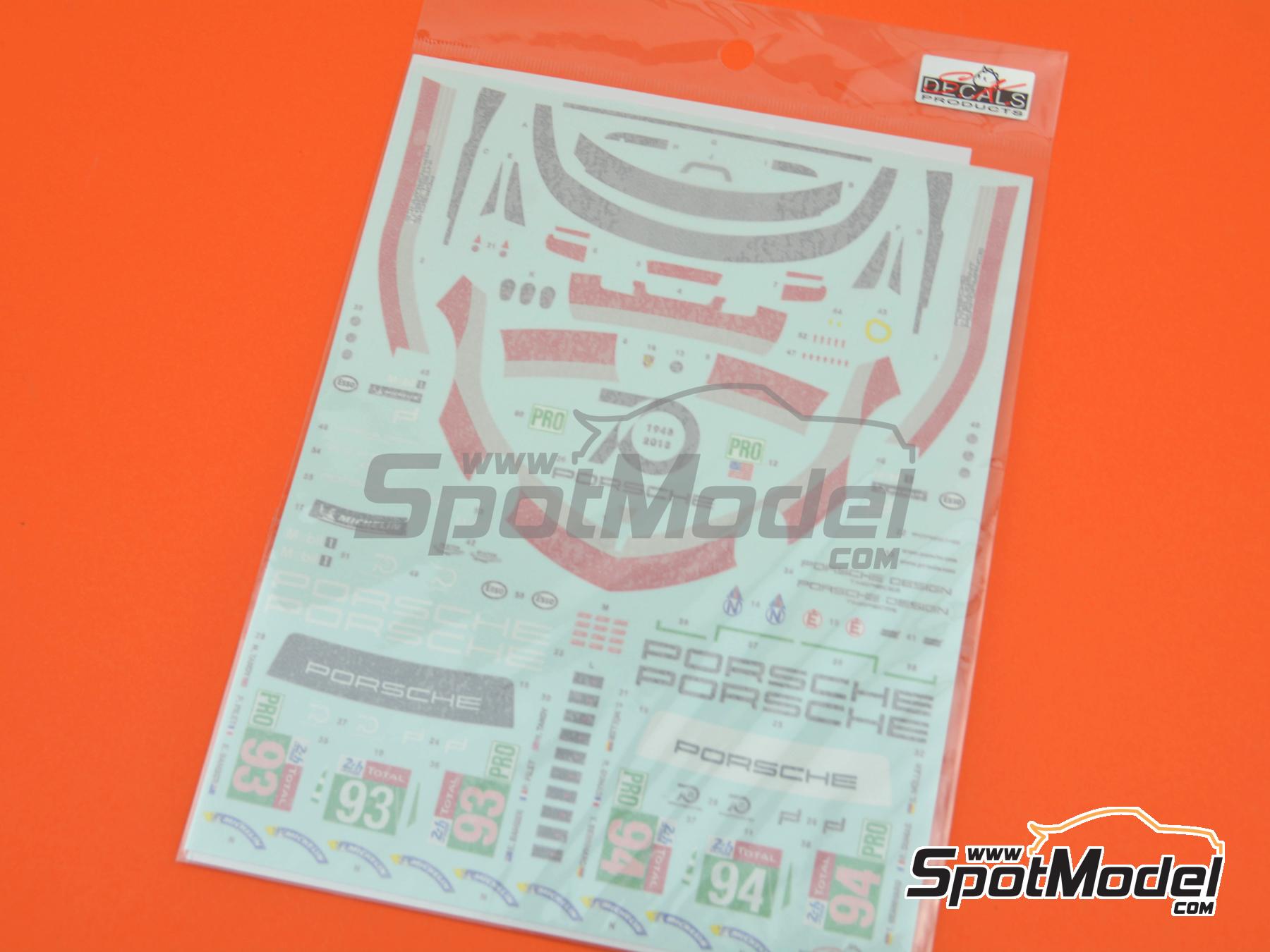 Image 9: Porsche 911 991 GT3 RSR Porsche GT USA Team - 24 Hours Le Mans 2018 | Marking / livery in 1/24 scale manufactured by SK Decals (ref. SK-24186, also SK24186)