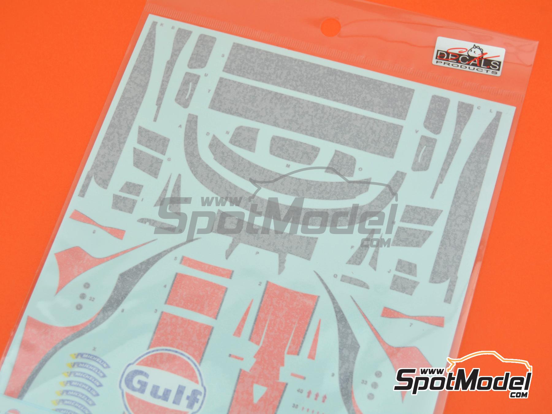 Image 10: Porsche 911 991 GT3 RSR Gulf Racing Team - 24 Hours Le Mans 2018 | Marking / livery in 1/24 scale manufactured by SK Decals (ref. SK-24187, also SK24187)