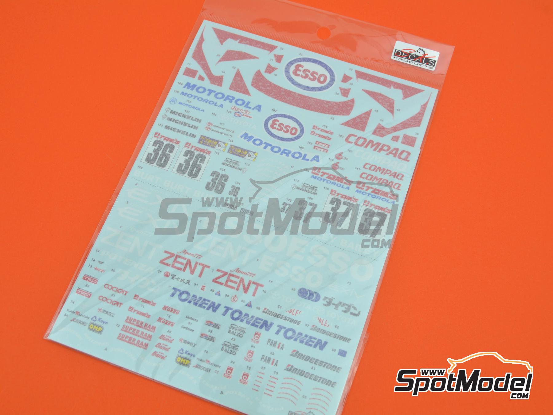 Image 6: Toyota Corona Exiv Tom's Team sponsored by Esso, Zent - Japan Touring Car Championship (JTCC), Guia Race of Macau 1995 | Marking / livery in 1/24 scale manufactured by SK Decals (ref.&nbsp;SK-24194, also SK24194)