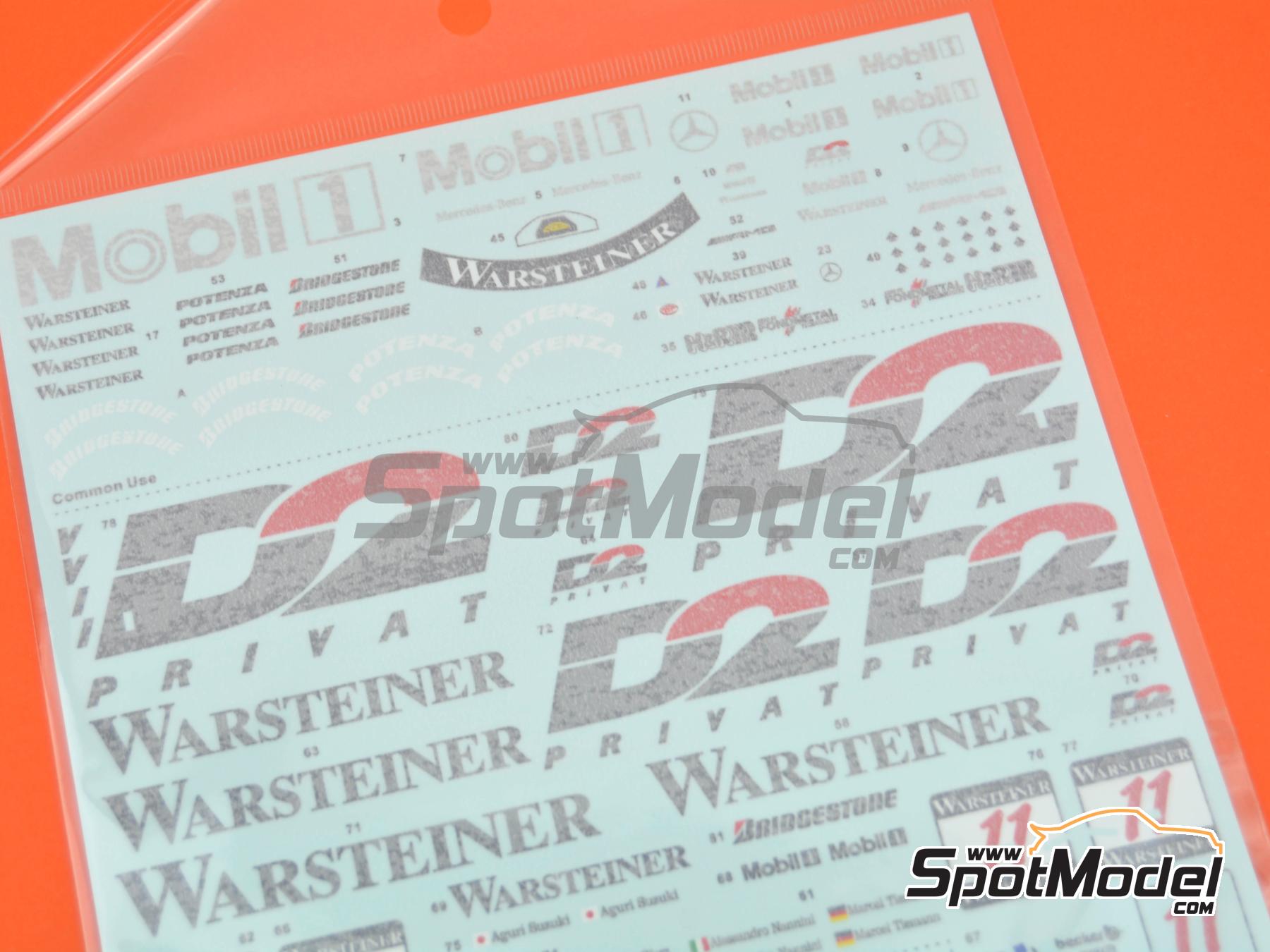 Image 17: Mercedes Benz CLK-GTR AMG Mercedes Team sponsored by D2, Warsteiner, CLK Sportwear - FIA GT Championship 1997 | Marking / livery in 1/24 scale manufactured by SK Decals (ref. SK-24197, also SK24197)