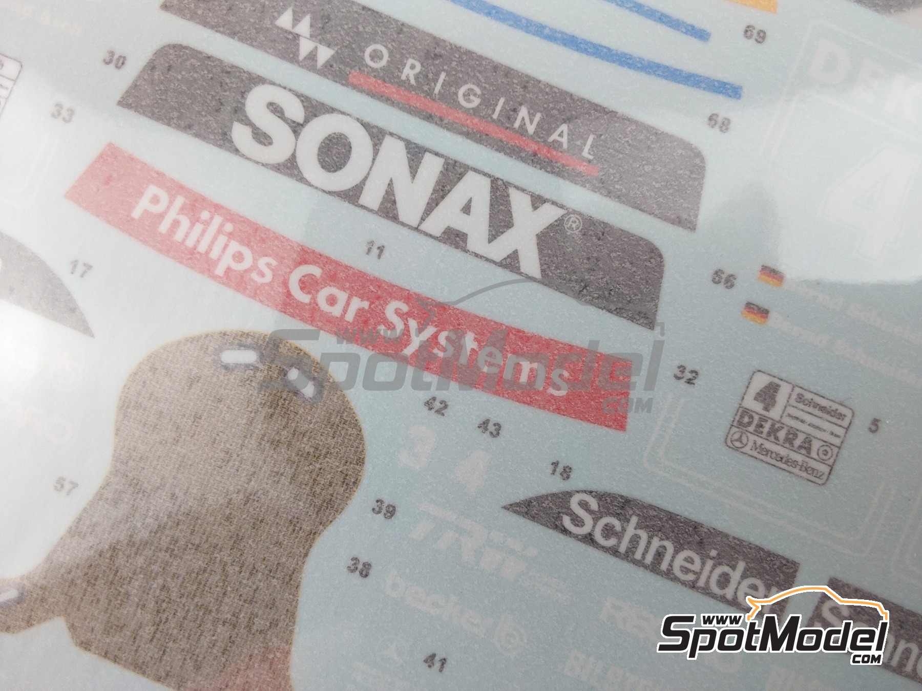 Image 15: Mercedes-Benz C-Class V6 Equipo AMG-Mercedes patrocinado por Tabac Sonax - DTM - Deutsche Tourenwagen Masters 1994 | Decoraci&oacute;n en escala&nbsp;1/24 fabricado por SK Decals (ref.&nbsp;SK-24201, tambien SK24201)