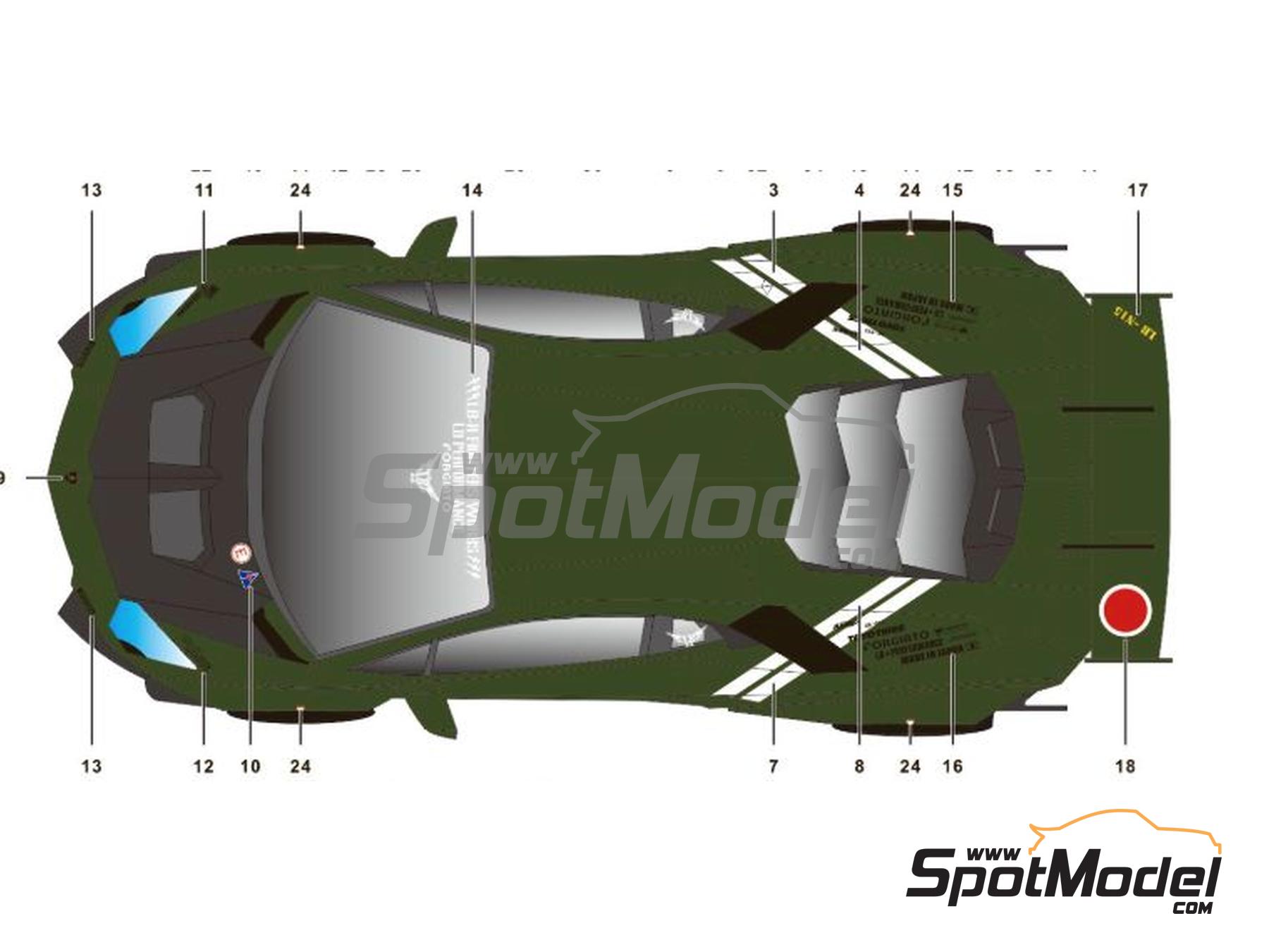 Image 2: Lamborghini Aventador Liberty Walk LB Works Version 2 Zero Fighter | Marking / livery in 1/24 scale manufactured by SK Decals (ref.&nbsp;SK-24203, also SK24203)