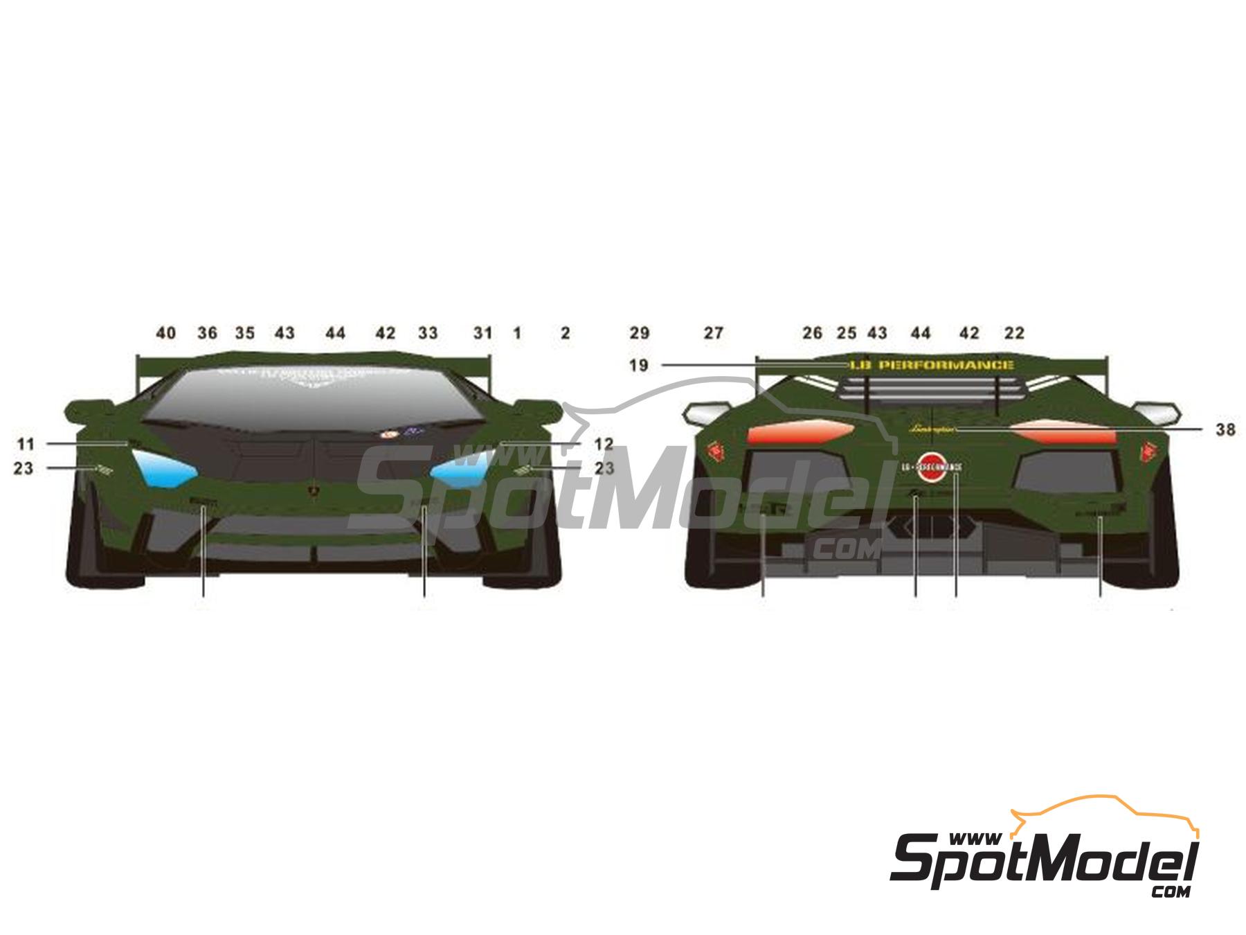 Image 4: Lamborghini Aventador Liberty Walk LB Works Version 2 Zero Fighter | Marking / livery in 1/24 scale manufactured by SK Decals (ref.&nbsp;SK-24203, also SK24203)