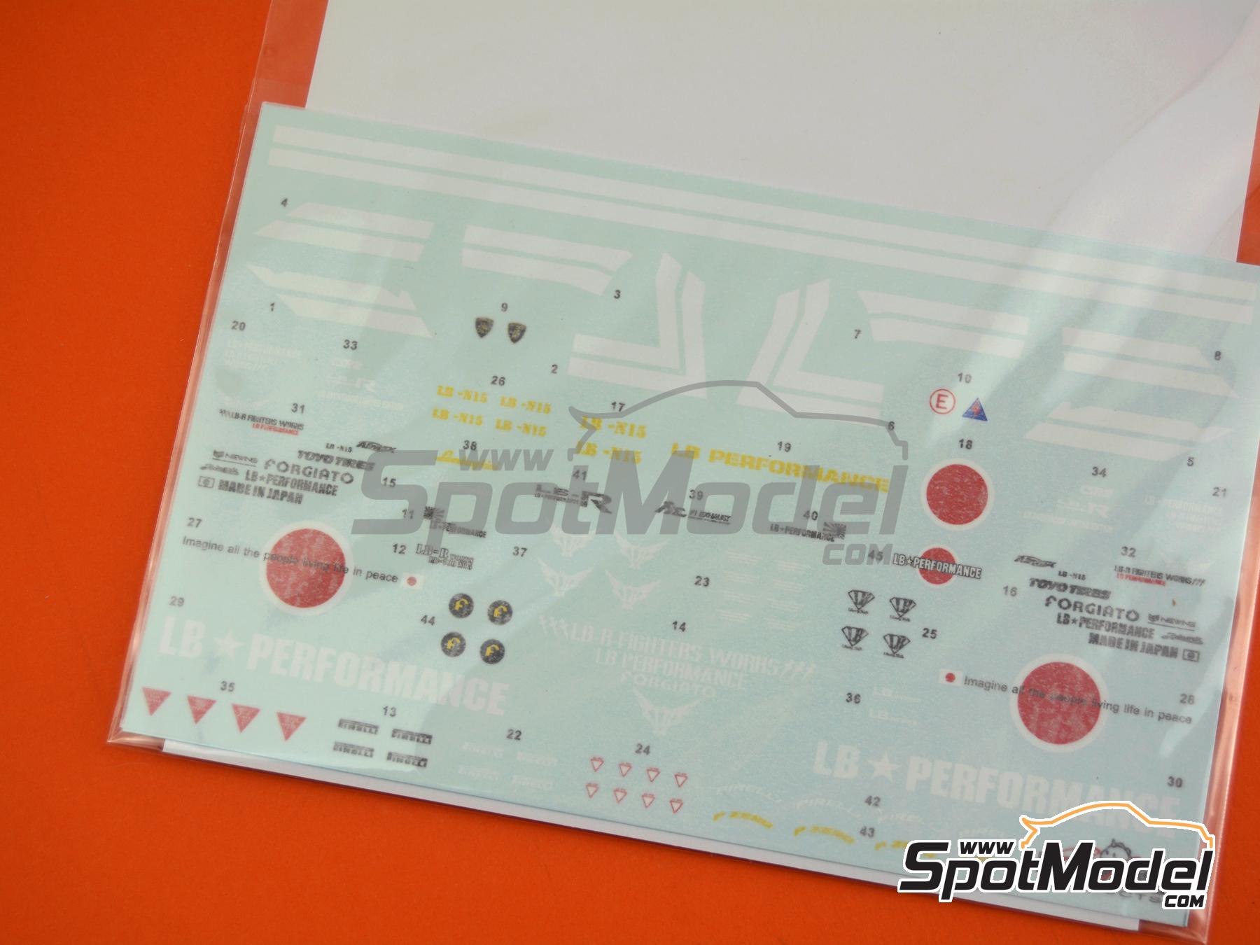 Image 7: Lamborghini Aventador Liberty Walk LB Works Version 2 Zero Fighter | Marking / livery in 1/24 scale manufactured by SK Decals (ref.&nbsp;SK-24203, also SK24203)