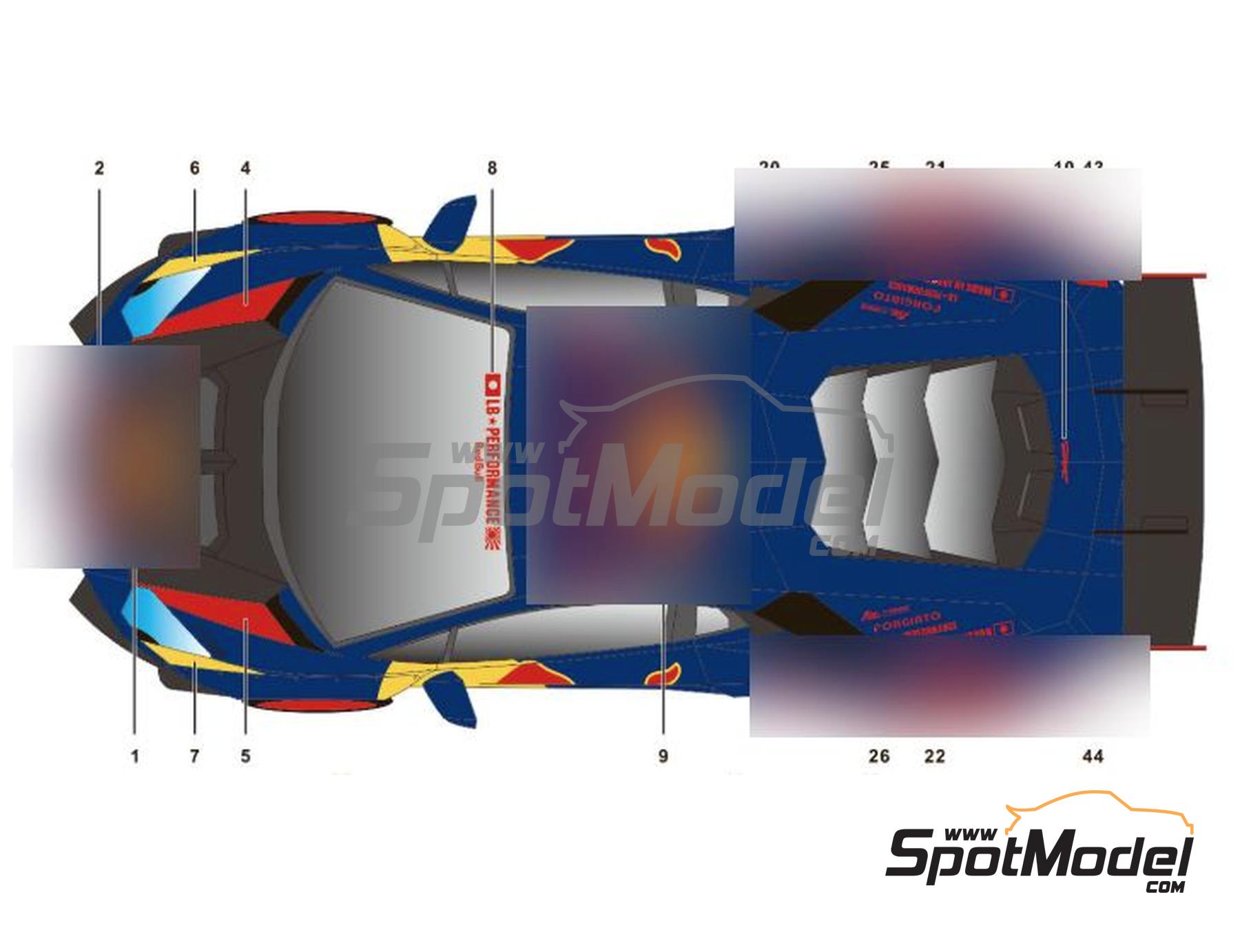 Image 2: Lamborghini Aventador Liberty Walk LB Works Version 2 RB | Marking / livery in 1/24 scale manufactured by SK Decals (ref. SK-24204, also SK24204)