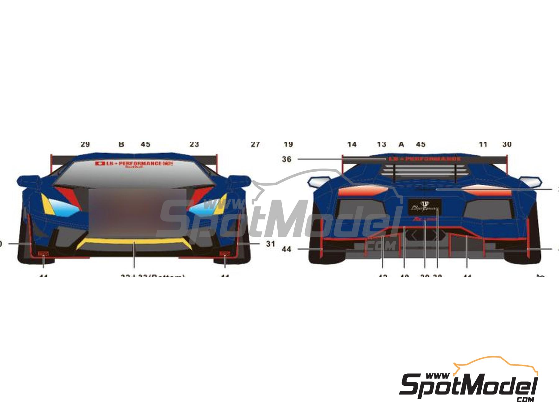 Image 4: Lamborghini Aventador Liberty Walk LB Works Version 2 RB | Marking / livery in 1/24 scale manufactured by SK Decals (ref. SK-24204, also SK24204)