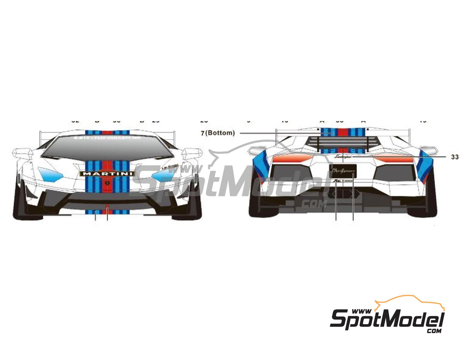 Image 4: Lamborghini Aventador Liberty Walk LB Works Version 2 sponsored by Martini | Marking / livery in 1/24 scale manufactured by SK Decals (ref.&nbsp;SK-24206, also SK24206)