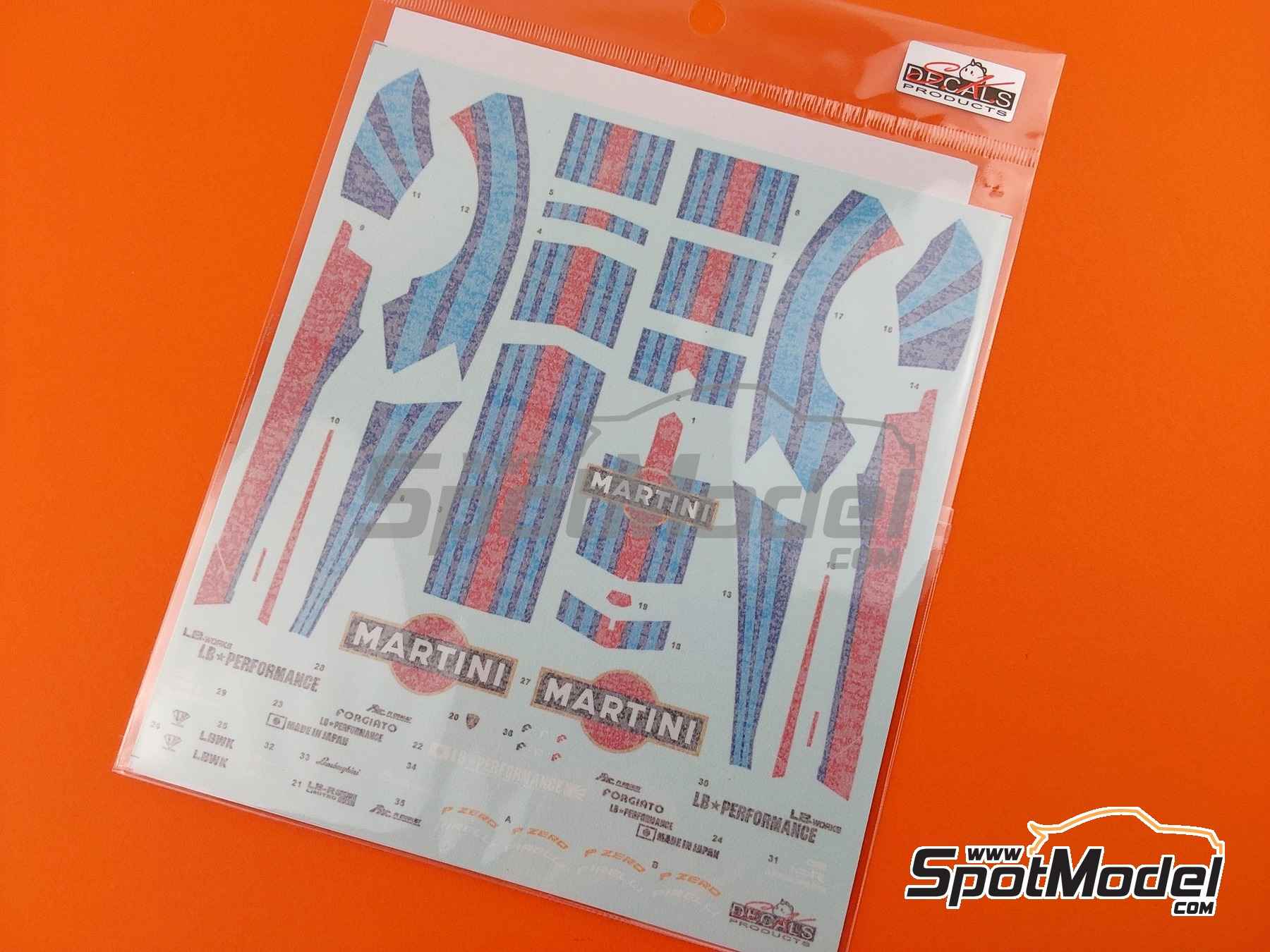 Image 8: Lamborghini Aventador Liberty Walk LB Works Version 2 sponsored by Martini | Marking / livery in 1/24 scale manufactured by SK Decals (ref.&nbsp;SK-24206, also SK24206)