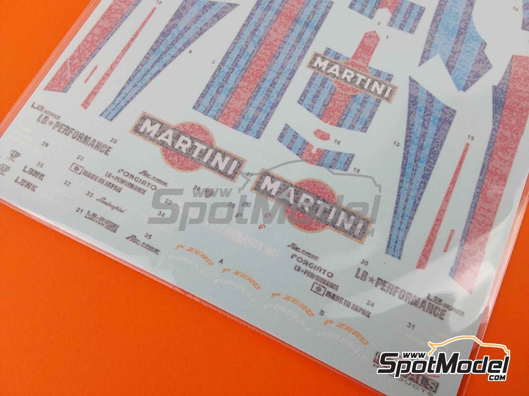 Image 9: Lamborghini Aventador Liberty Walk LB Works Version 2 sponsored by Martini | Marking / livery in 1/24 scale manufactured by SK Decals (ref.&nbsp;SK-24206, also SK24206)