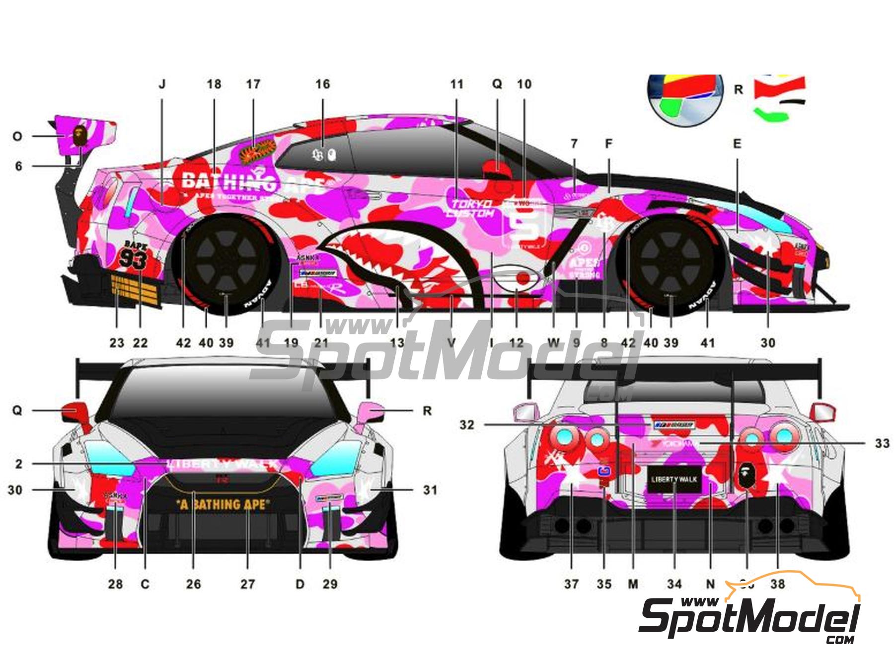 SK Decals SK-24209: Marking / livery 1/24 scale - Liberty Walk LB Works ...