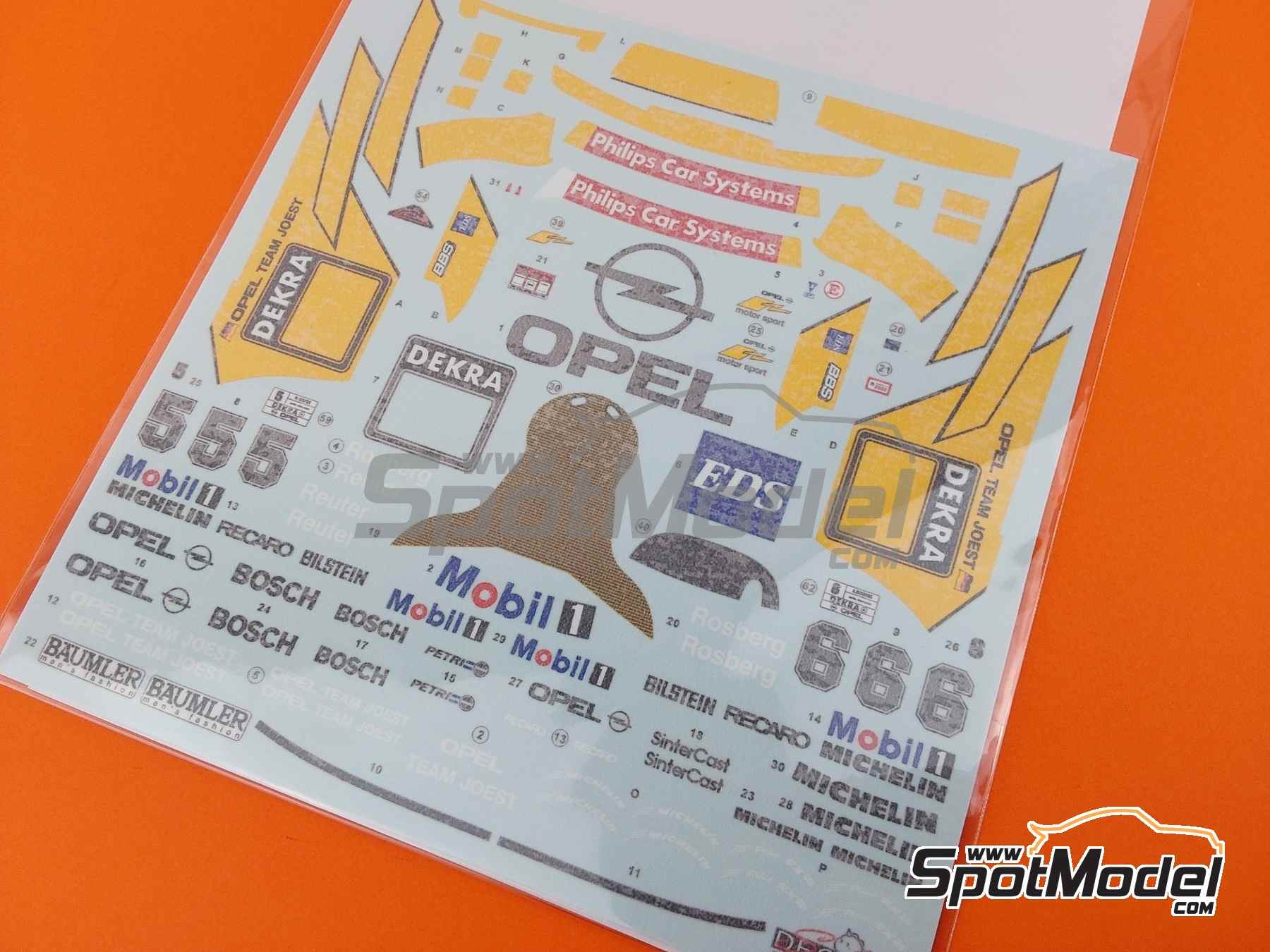 Image 5: Opel Calibra V6 4X4 Joest Racing Team sponsored by Mobil 1 - DTM - Deutsche Tourenwagen Masters 1994 | Marking / livery in 1/24 scale manufactured by SK Decals (ref. SK-24211)