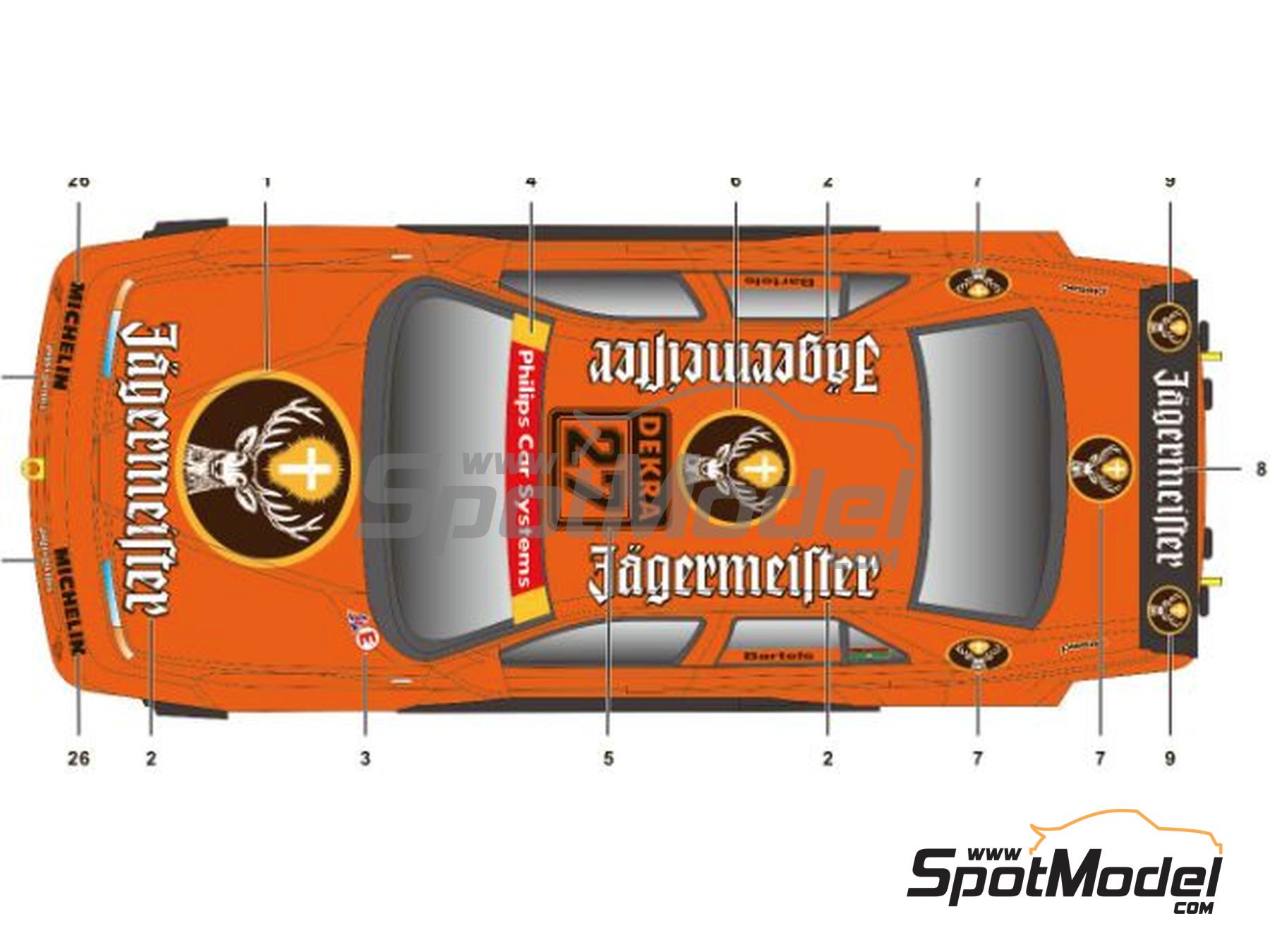 Image 2: Alfa Romeo 155 V6 Ti Schübel Engineering Team sponsored by Jagermeister - DTM - Deutsche Tourenwagen Masters 1994 | Marking / livery in 1/24 scale manufactured by SK Decals (ref. SK-24213, also SK24213)