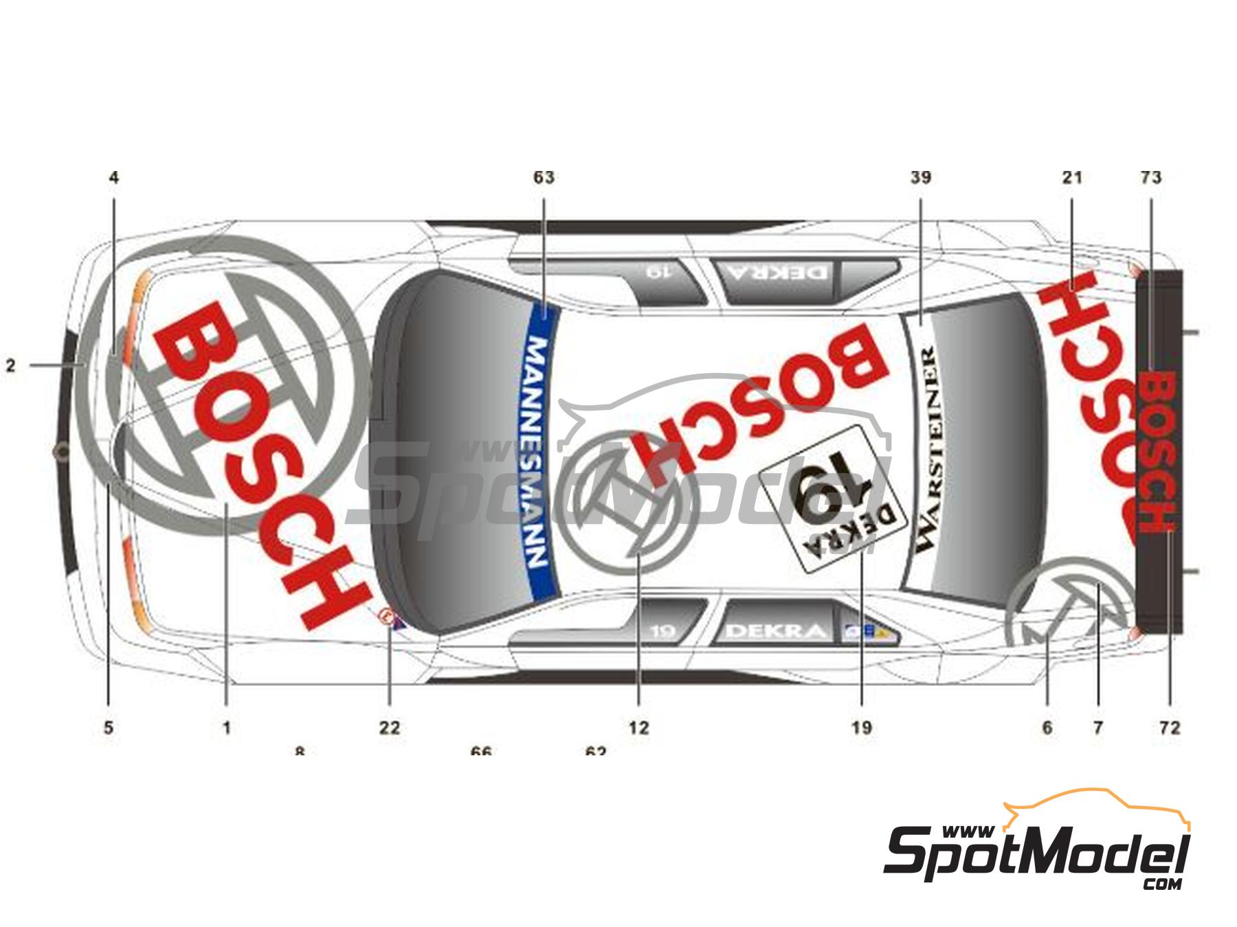 Image 2: Alfa Romeo 155 V6 Ti JAS Motorsport Team sponsored by Bosch - ITC 1996 | Marking / livery in 1/24 scale manufactured by SK Decals (ref.&nbsp;SK-24214, also SK24214)