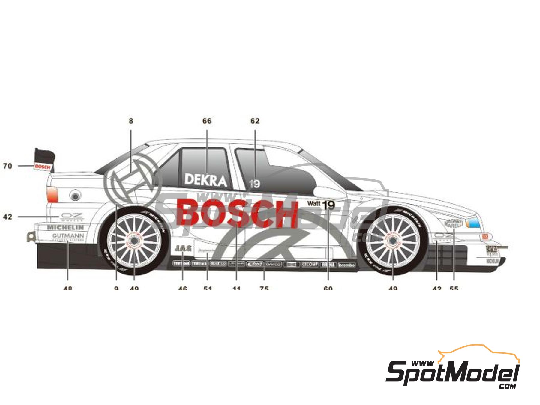 Image 3: Alfa Romeo 155 V6 Ti JAS Motorsport Team sponsored by Bosch - ITC 1996 | Marking / livery in 1/24 scale manufactured by SK Decals (ref.&nbsp;SK-24214, also SK24214)
