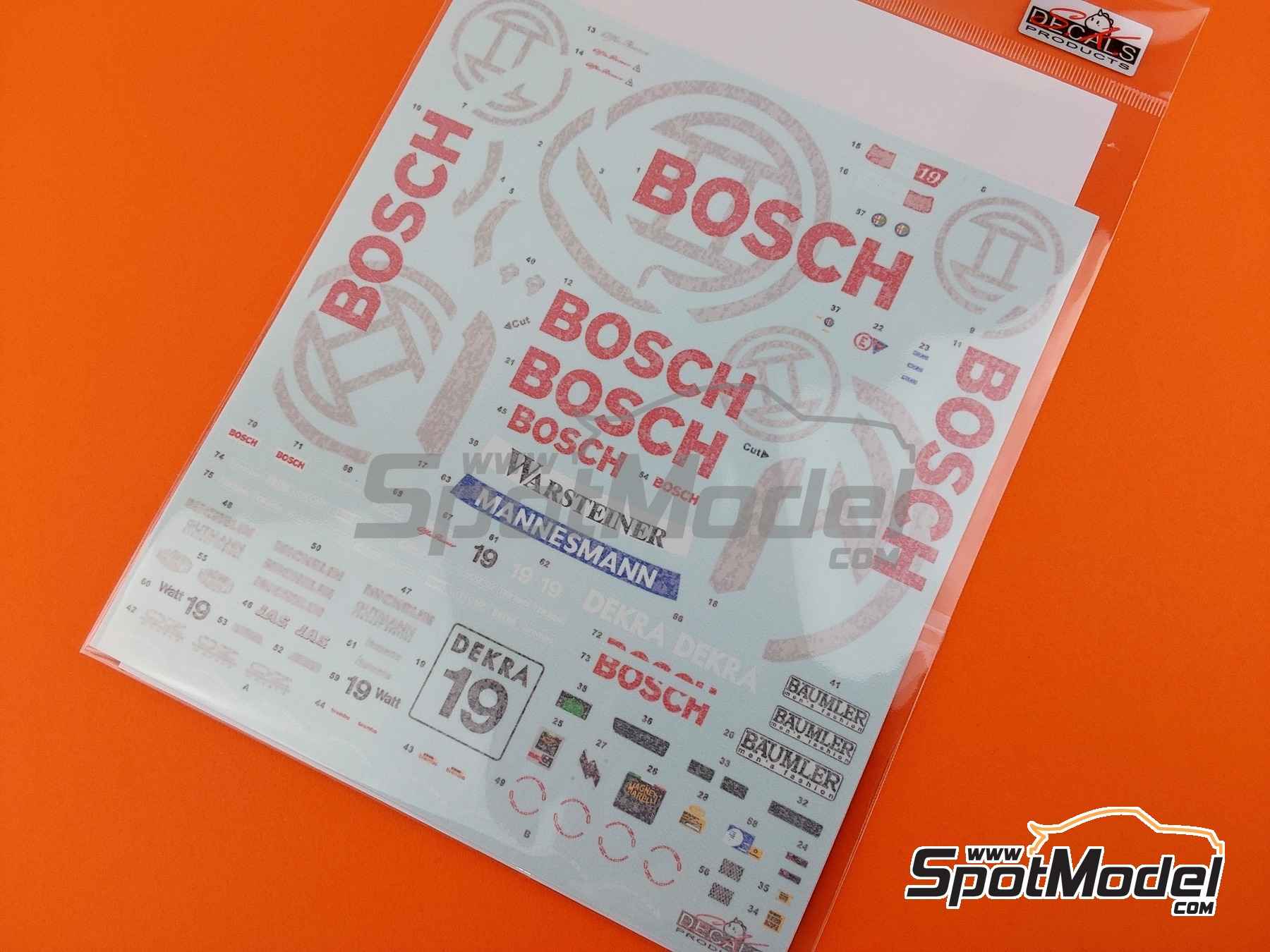 Image 6: Alfa Romeo 155 V6 Ti JAS Motorsport Team sponsored by Bosch - ITC 1996 | Marking / livery in 1/24 scale manufactured by SK Decals (ref.&nbsp;SK-24214, also SK24214)