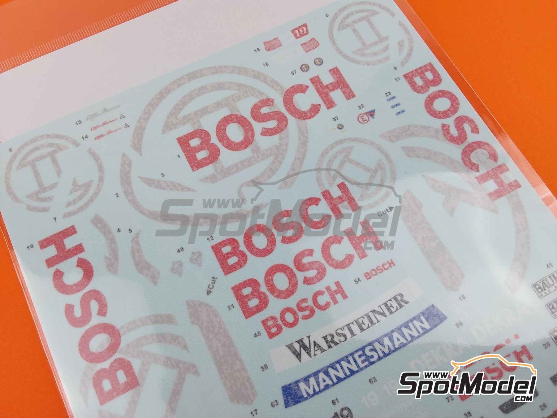Image 7: Alfa Romeo 155 V6 Ti JAS Motorsport Team sponsored by Bosch - ITC 1996 | Marking / livery in 1/24 scale manufactured by SK Decals (ref.&nbsp;SK-24214, also SK24214)