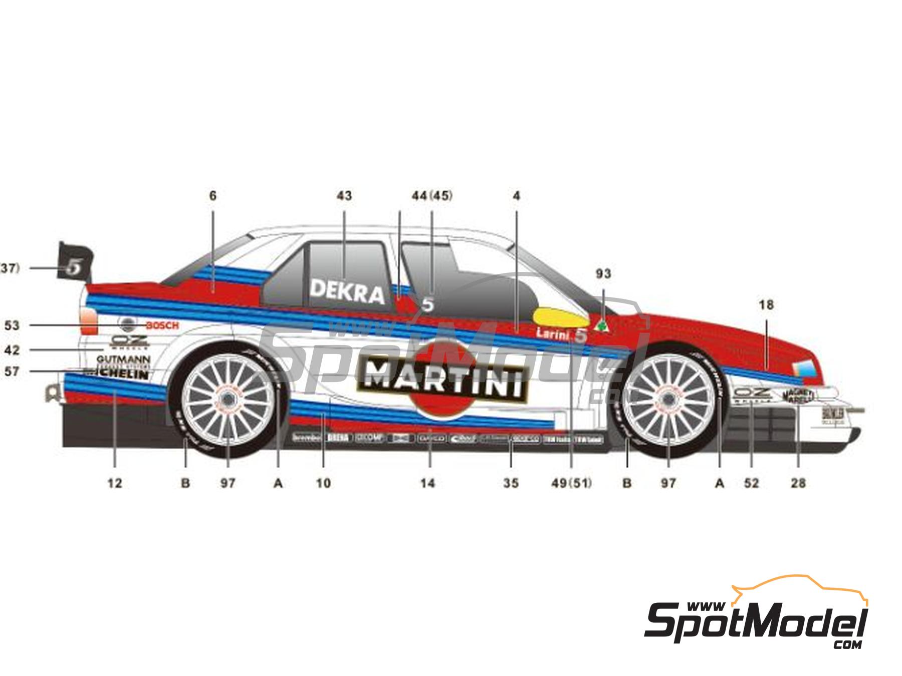 Image 3: Alfa Romeo 155 V6 Ti Equipo Alfa Corse patrocinado por Martini - ITC 1996 | Decoración en escala 1/24 fabricado por SK Decals (ref. SK-24215, tambien SK24215)