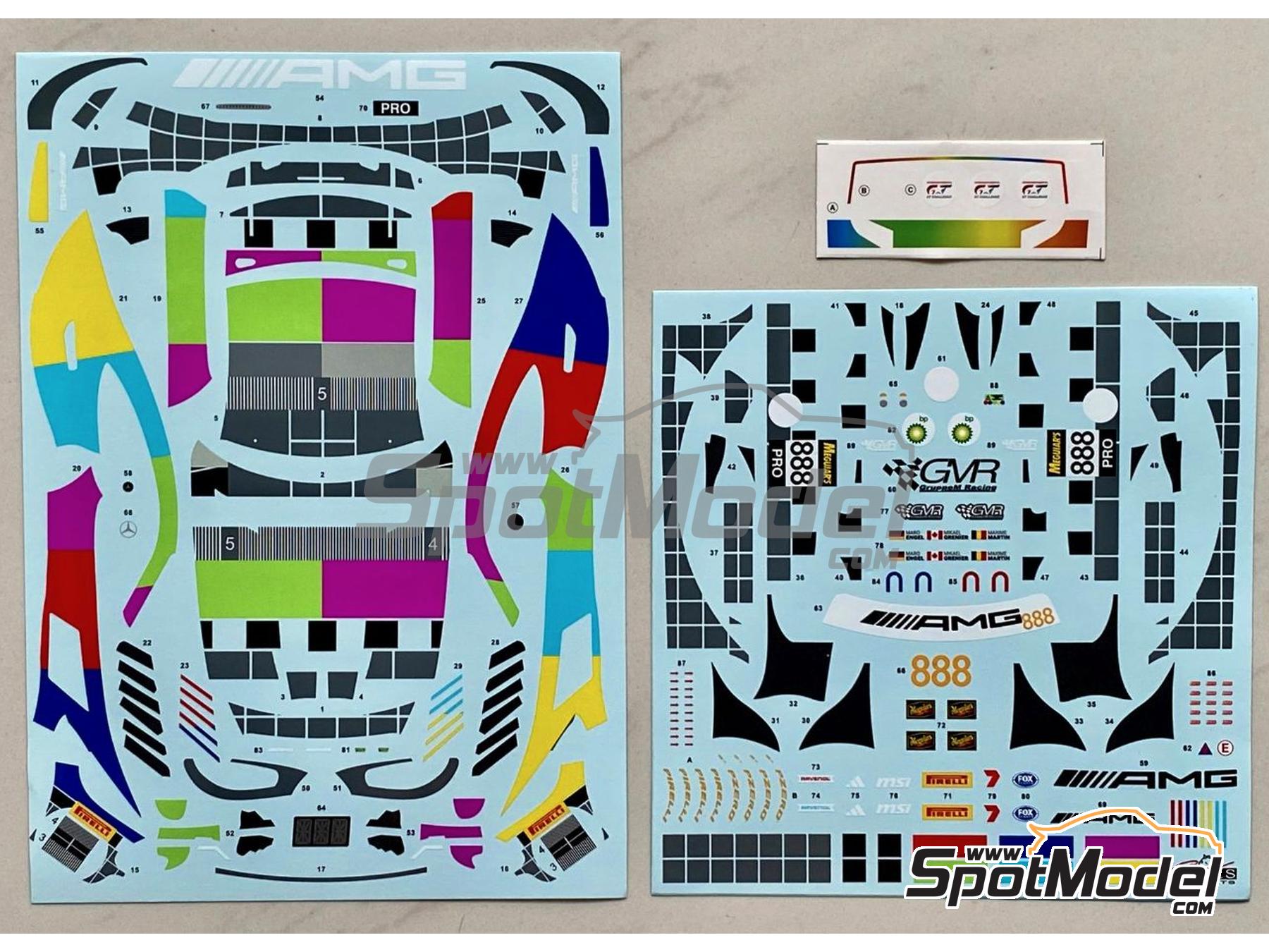 Image 4: Mercedes AMG GT3 Evo GruppeM Racing Team - 12 hours Bathurst 2025 | Marking / livery in 1/24 scale manufactured by SK Decals (ref.&nbsp;SK-24221)