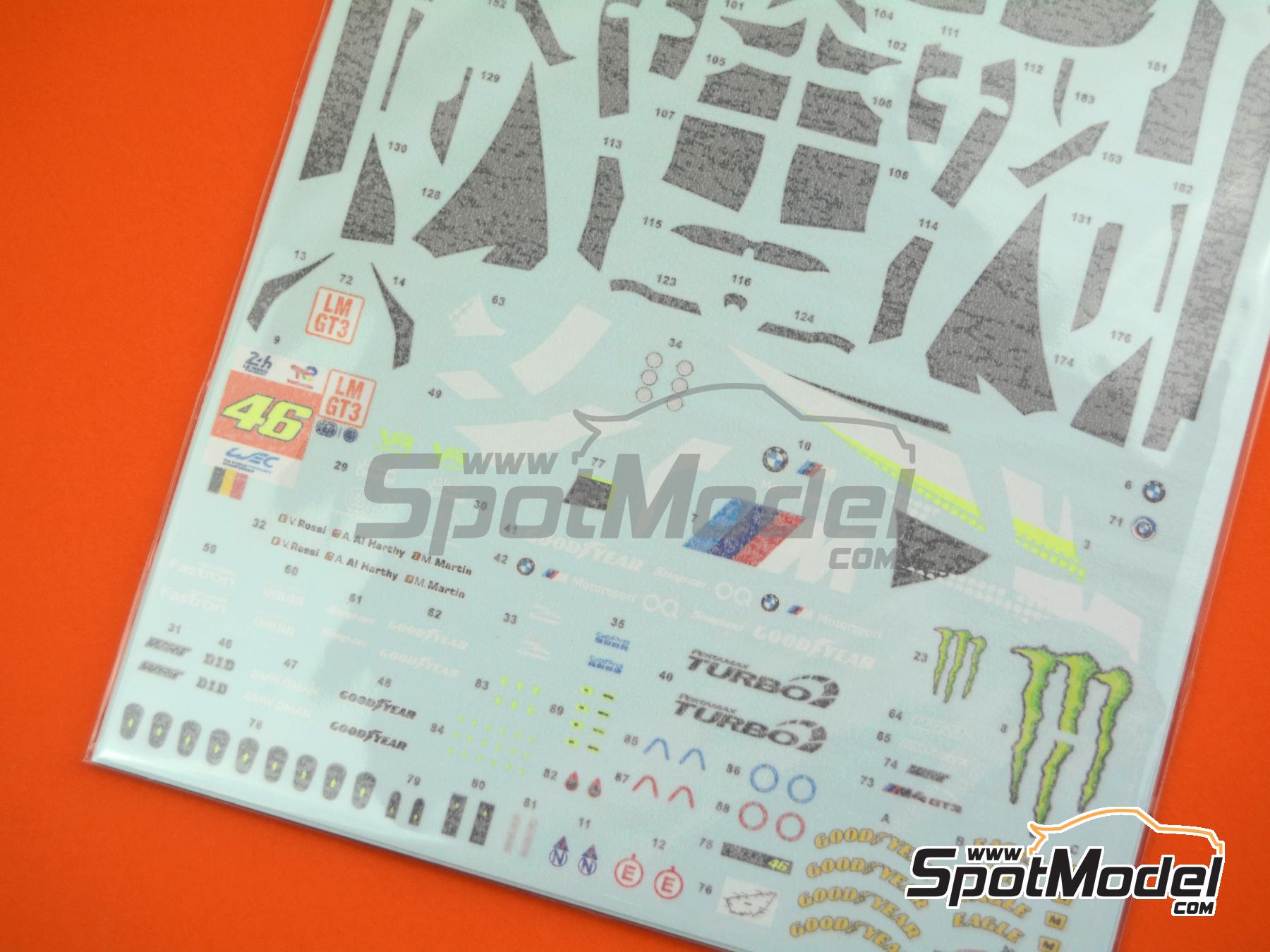 Image 5: BMW M4 GT3 Equipo WRT patrocinado por Pertamax Turbo, Monster - 24 Horas de Le Mans 2024 | Decoración en escala 1/24 fabricado por SK Decals (ref. SK-24225)