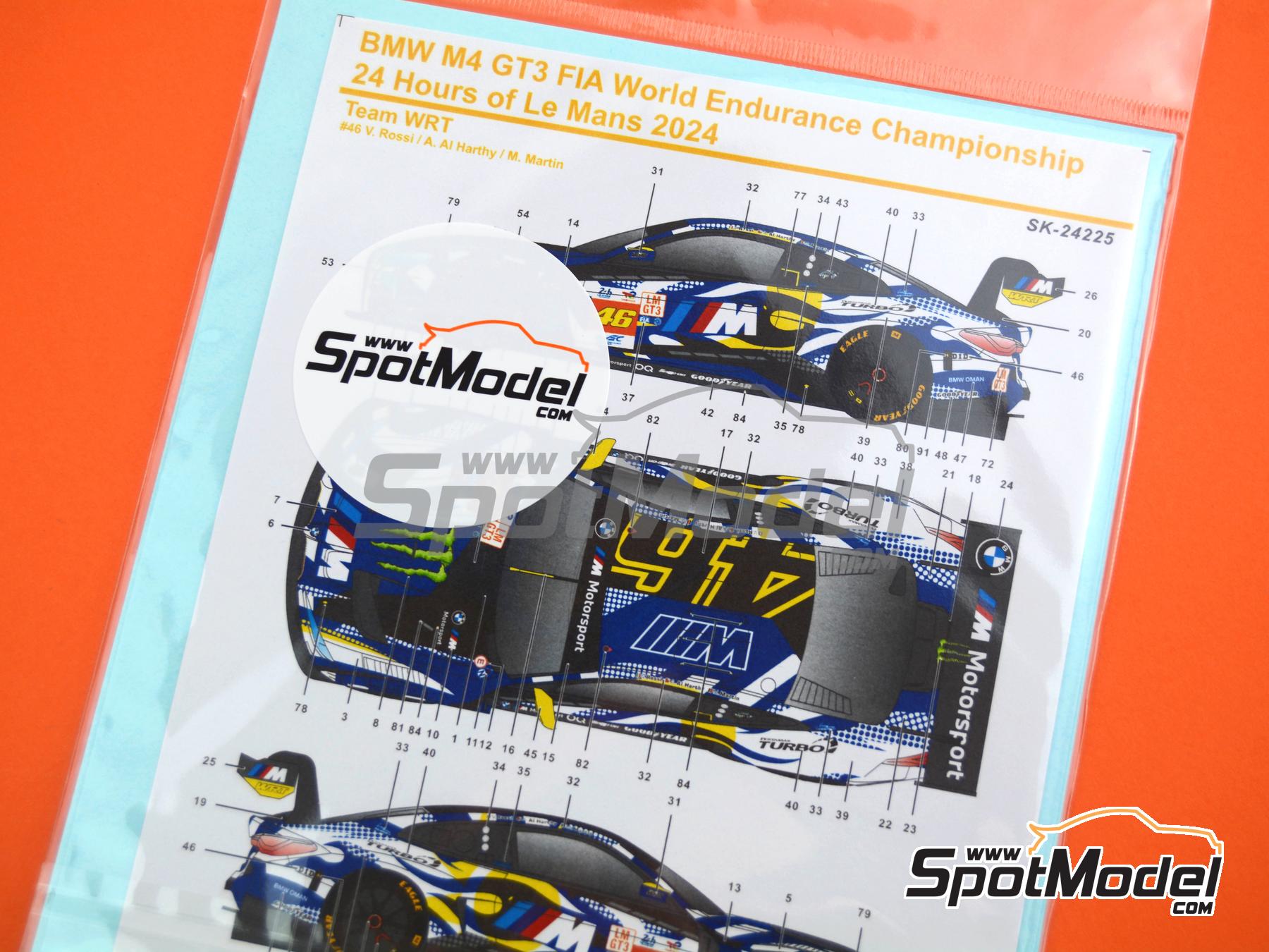 Image 7: BMW M4 GT3 Equipo WRT patrocinado por Pertamax Turbo, Monster - 24 Horas de Le Mans 2024 | Decoración en escala 1/24 fabricado por SK Decals (ref. SK-24225)