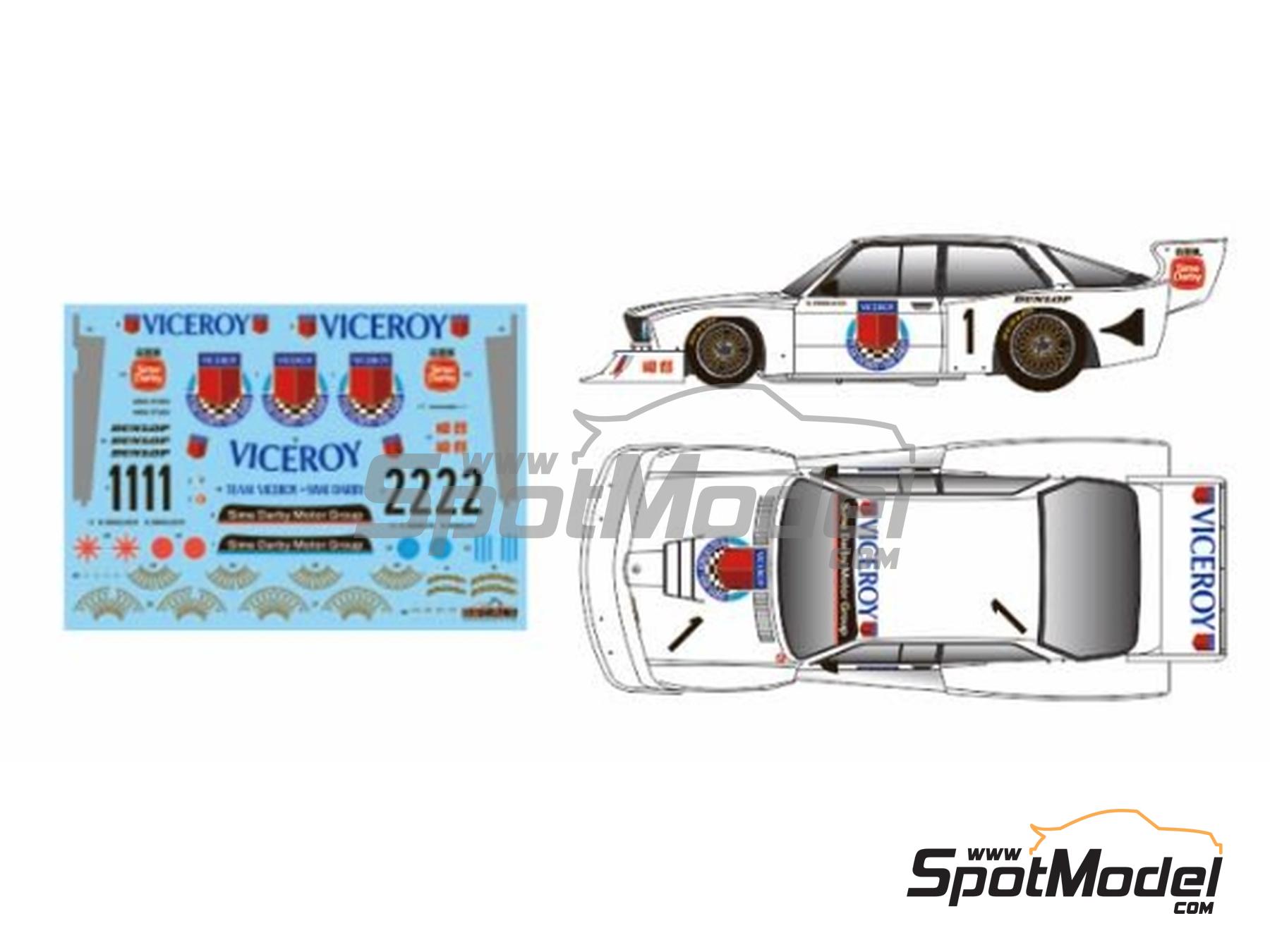 Image 1: BMW 320 E21 Turbo Group 5 Schnitzer Motorsport Team sponsored by Viceroy - Guia Race of Macau 1981 | Marking / livery in 1/24 scale manufactured by SK Decals (ref.&nbsp;SK-24230, also SK24230)