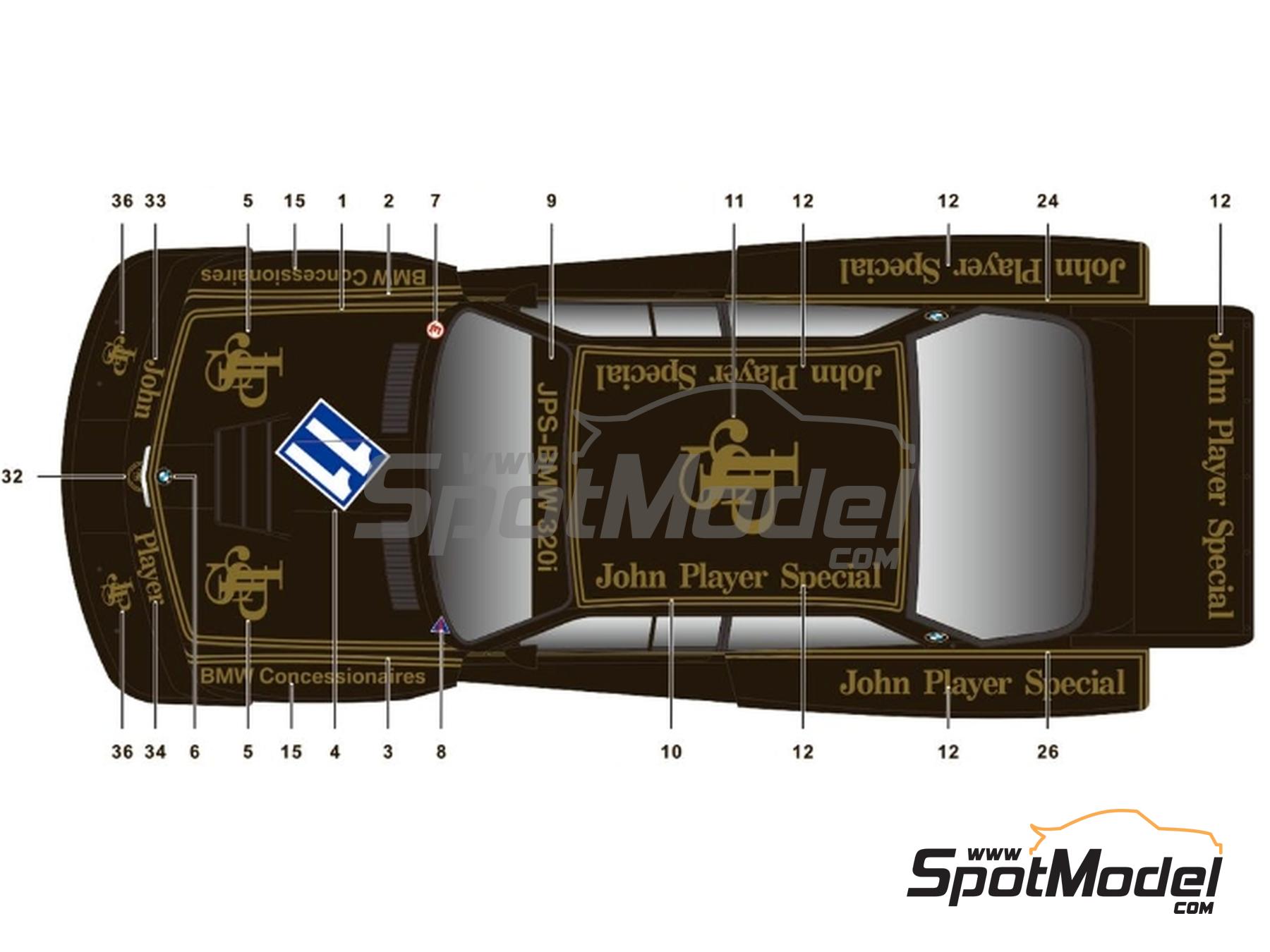 Image 3: BMW 320 E21 Turbo Group 5 sponsored by John Player Special - Selangor Jubilee Grand Prix 1985 | Marking / livery in 1/24 scale manufactured by SK Decals (ref.&nbsp;SK-24233, also SK24233)