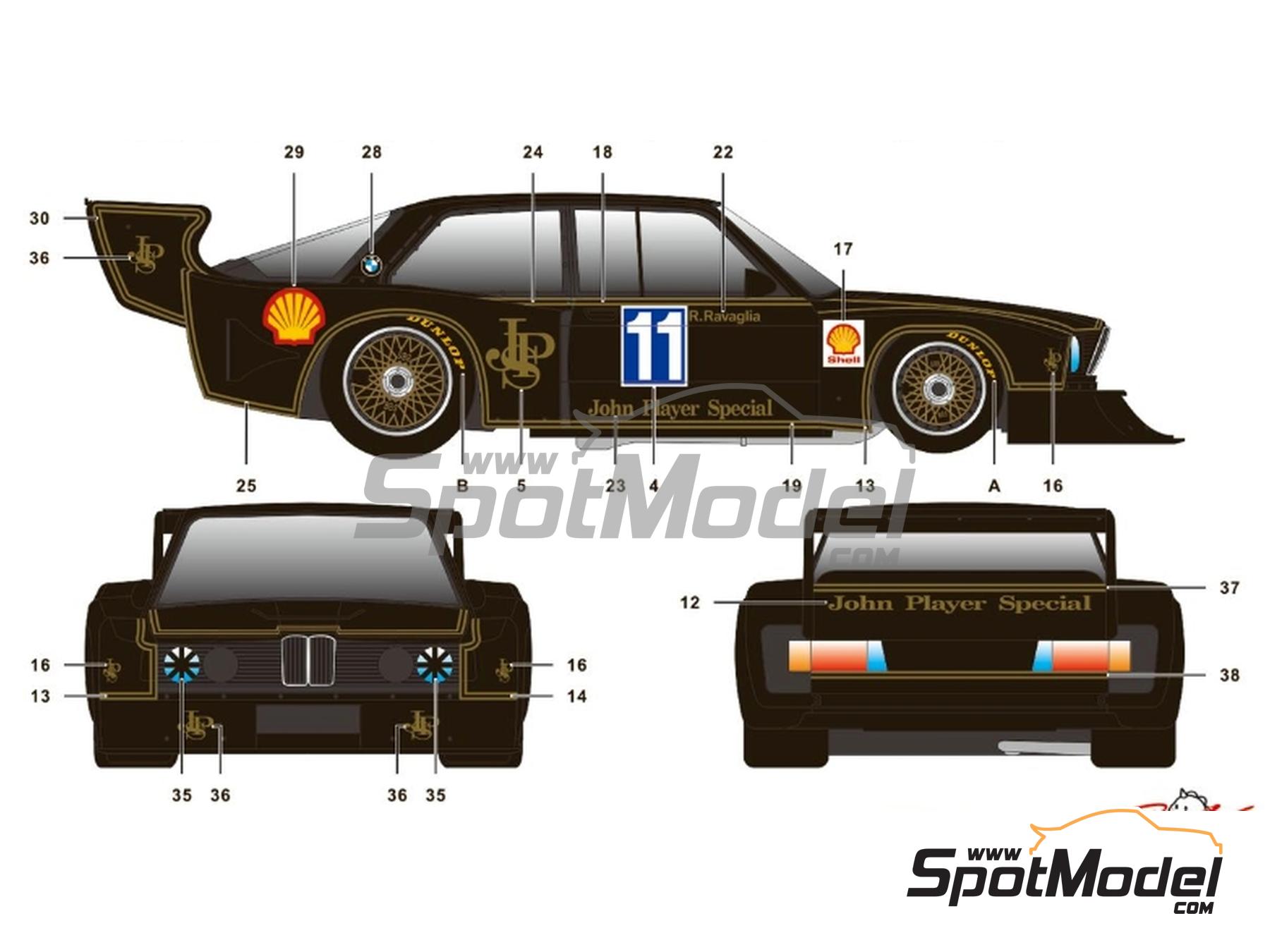 Image 4: BMW 320 E21 Turbo Group 5 sponsored by John Player Special - Selangor Jubilee Grand Prix 1985 | Marking / livery in 1/24 scale manufactured by SK Decals (ref.&nbsp;SK-24233, also SK24233)
