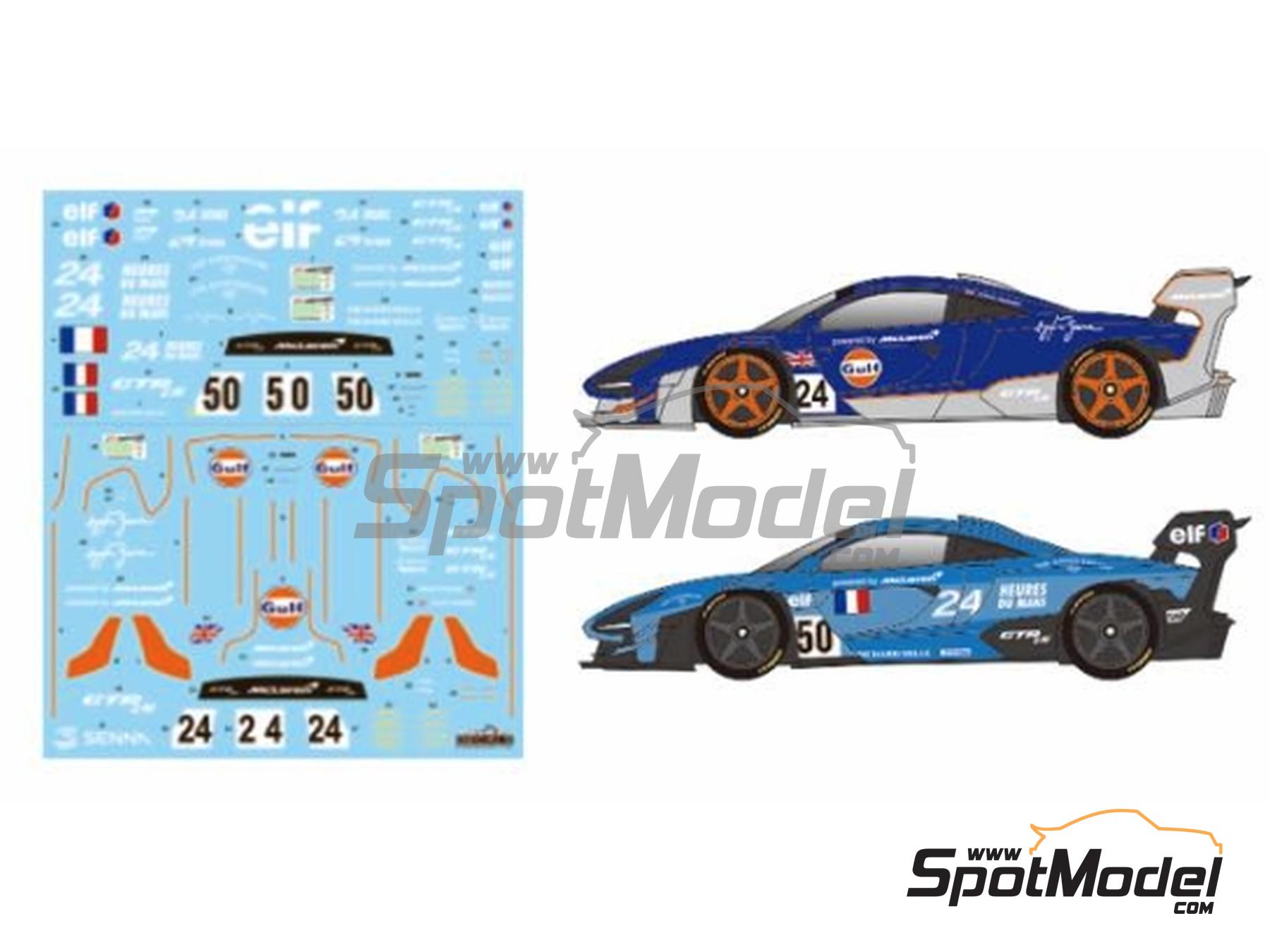Image 9: McLaren Senna GTR LM - Set B patrocinado por Gulf, Elf | Decoraci&oacute;n en escala&nbsp;1/24 fabricado por SK Decals (ref.&nbsp;SK-24235, tambien SK24235)