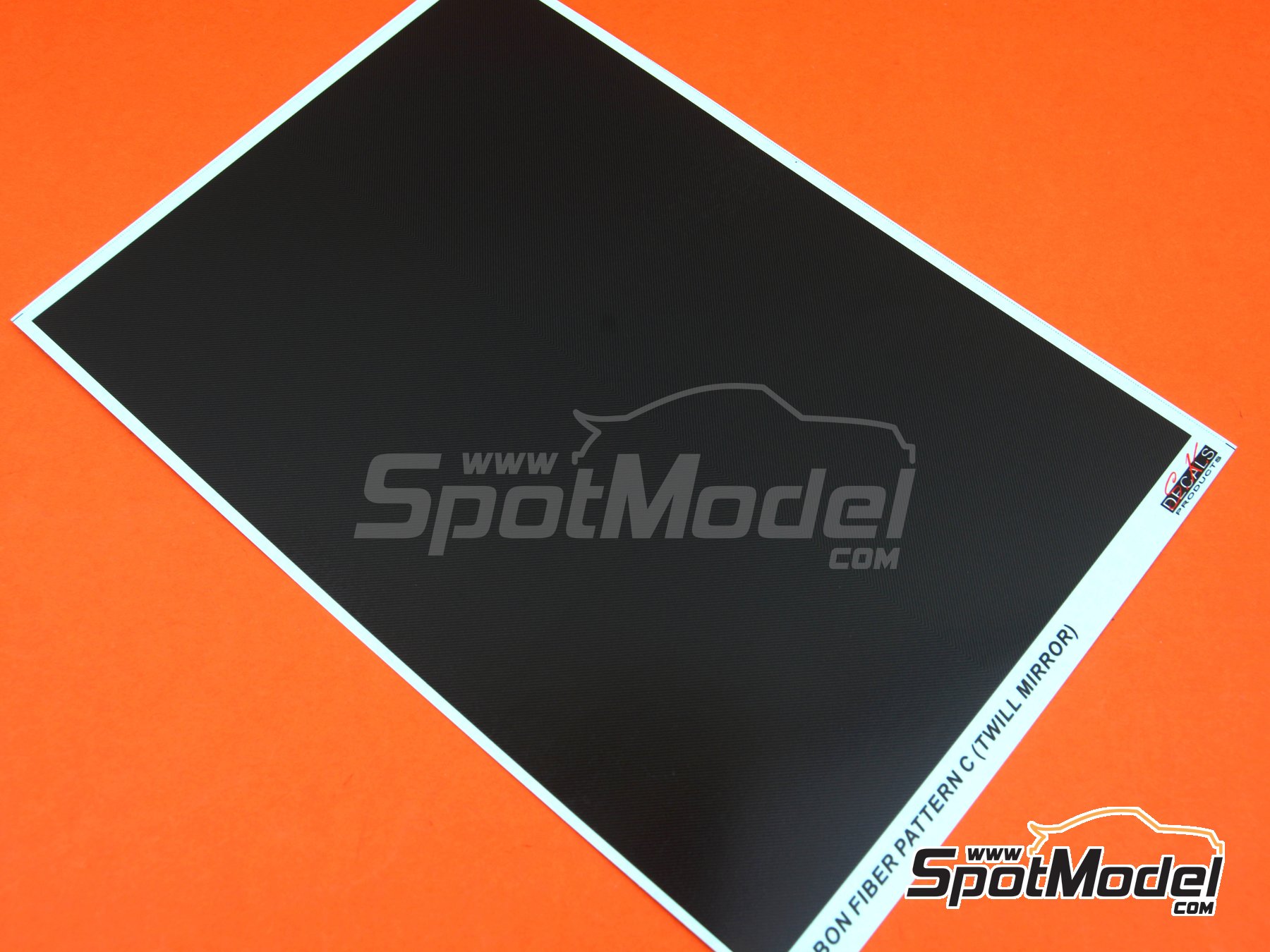 Image 6: Carbon Fiber Decal Pattern C Twill Mirror | Carbon fiber decal in 1/24 scale manufactured by SK Decals (ref. SKCF003, also 1/12, 1/16, 1/18, 1/24 and 1/25)