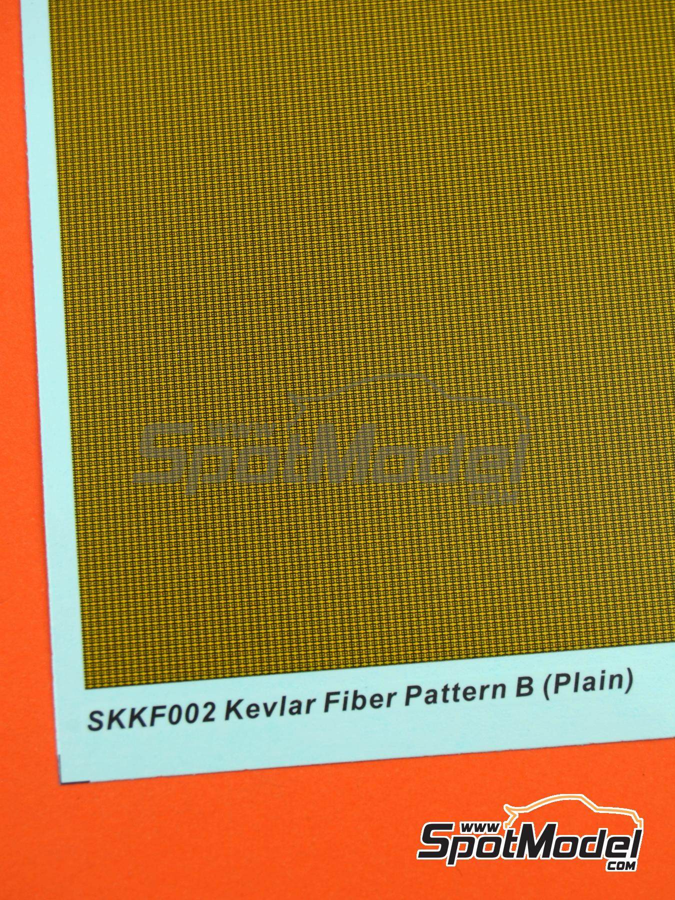 Kevlar fiber pattern B plain. Kevlar fiber decal in 1/20 scale manufactured  by SK Decals (ref. SK-KF002, also SKKF002)