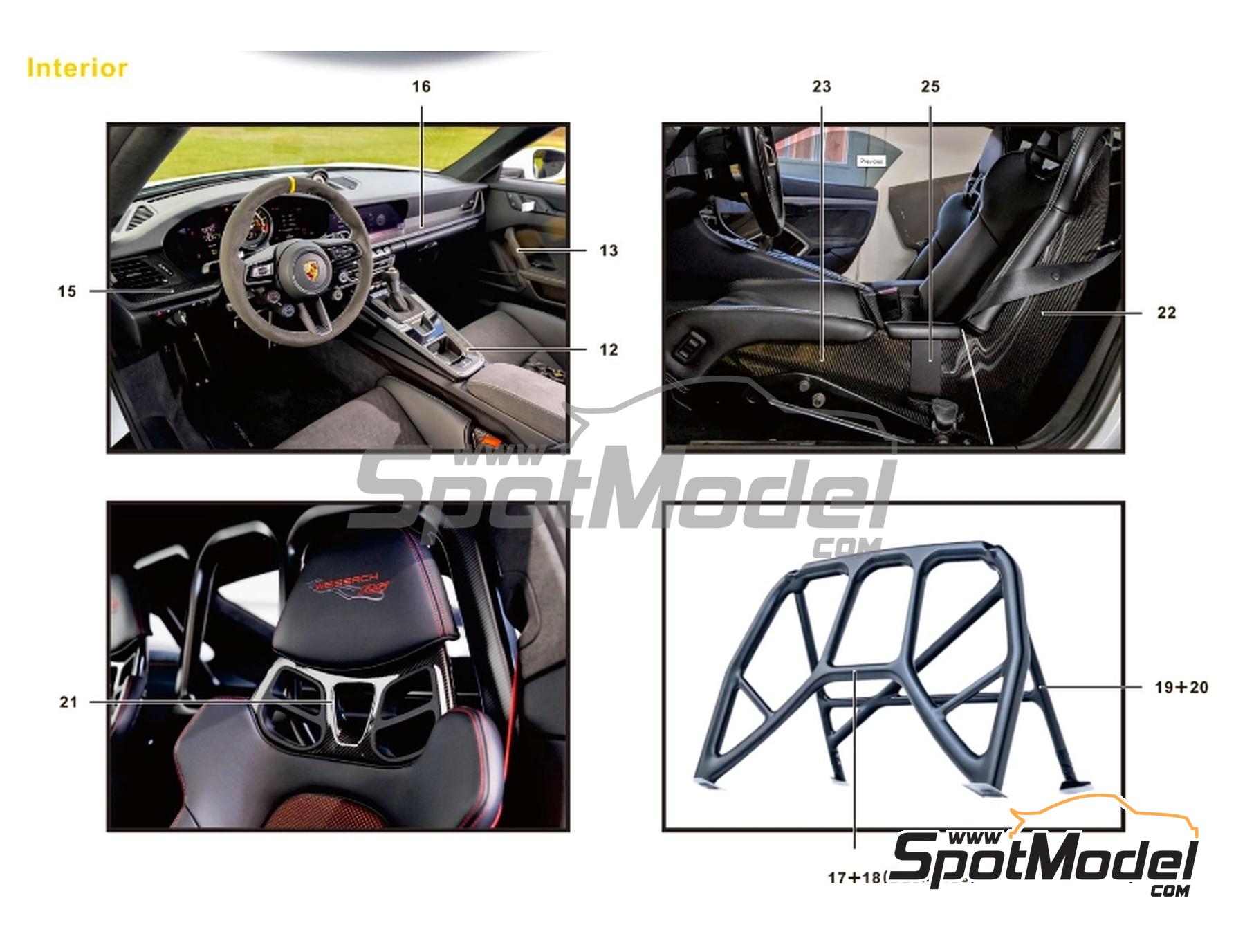 Image 2: Porsche 911 992 GT3 RS | Carbon fibre pattern decal set in 1/24 scale manufactured by SK Decals (ref.&nbsp;SKCF006)