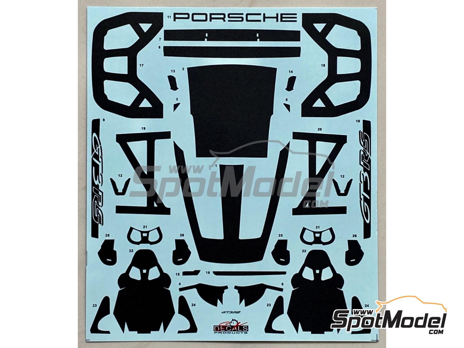 Image 3: Porsche 911 992 GT3 RS | Carbon fibre pattern decal set in 1/24 scale manufactured by SK Decals (ref.&nbsp;SKCF006)