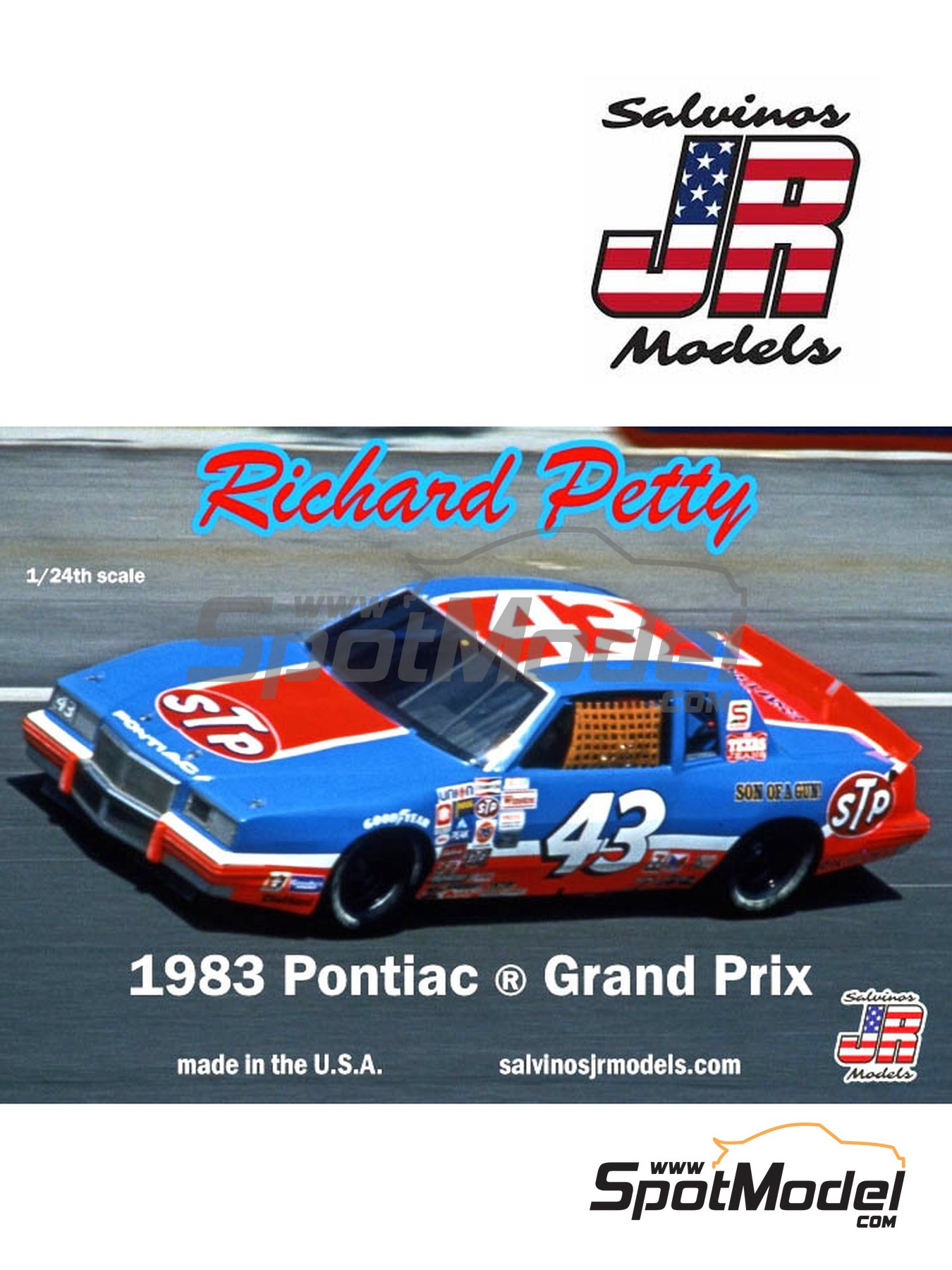Richard Petty #43 Ertl STP Pontiac Grand prix Stock Race Car 1/24 Scale AMT