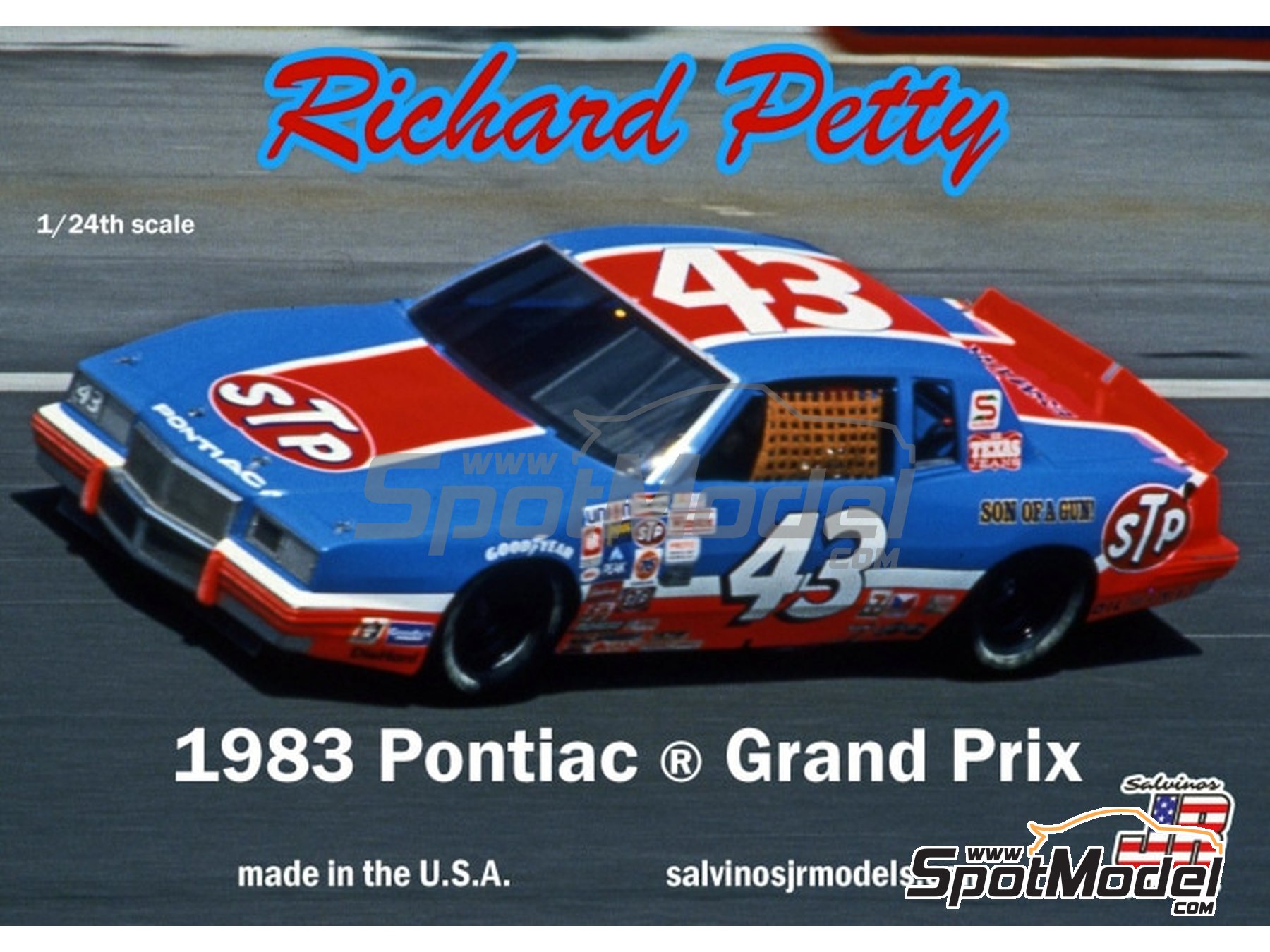Richard Petty #43 Ertl STP Pontiac Grand prix Stock Race Car 1/24 Scale AMT