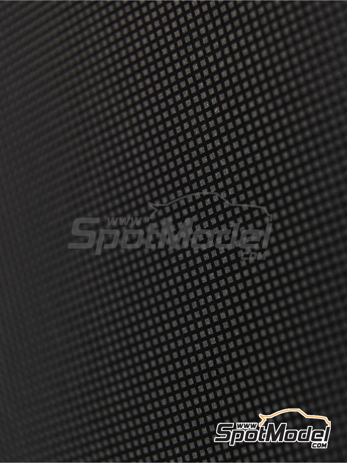 SMS1412 DECAL CARBONE 1/12 PLAIN WEAVE BLACK ON PEWTER SCALE MOTOR SPORT 