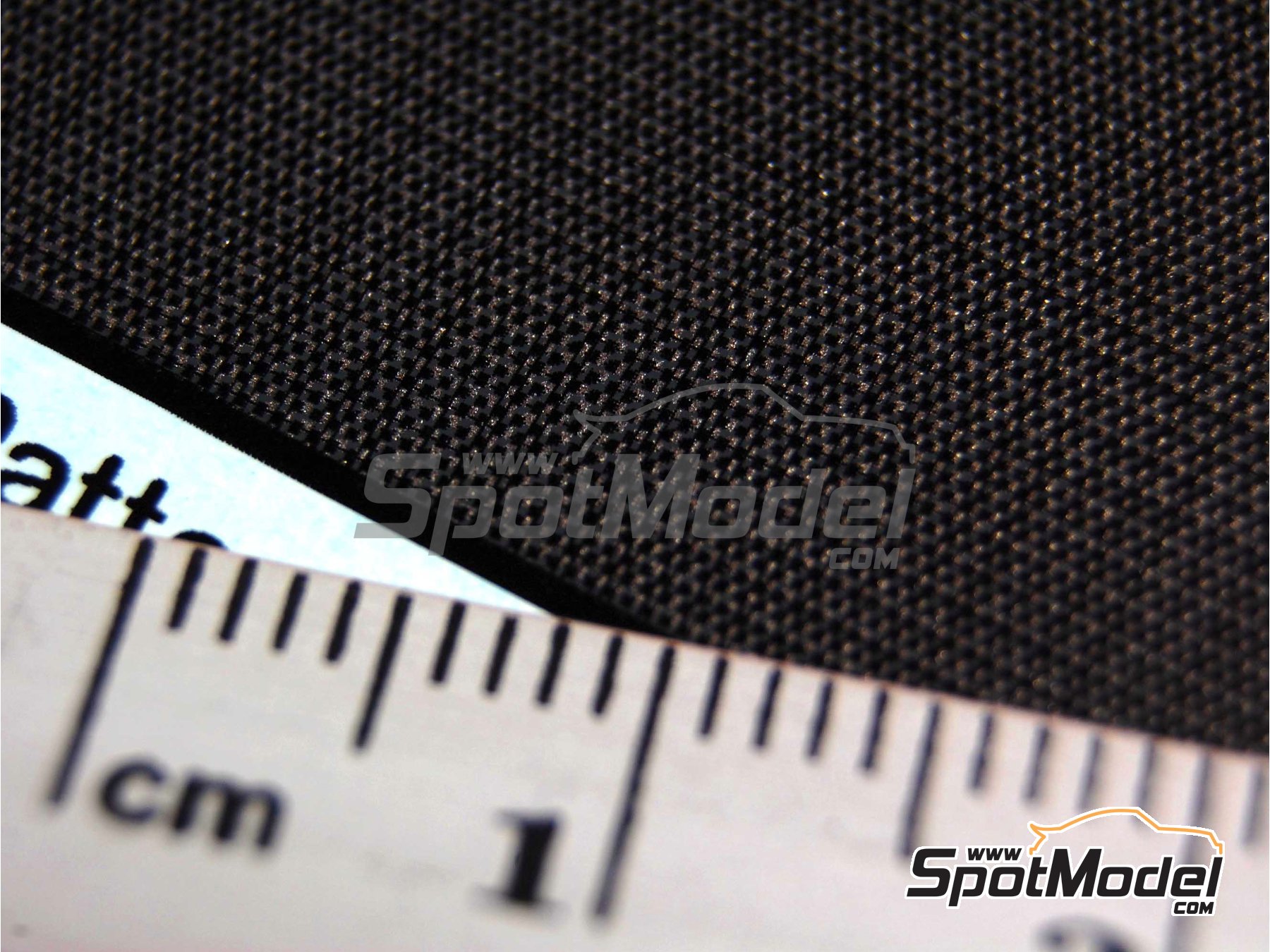 Image 3: Fibra de carbono de alta definicion con textura de tama&ntilde;o mediano gris metalizado y negro | Calca de trama de fibra de carbono en escala&nbsp;1/24 fabricado por Scale Motorsport (ref.&nbsp;SM1524, tambien 1524)