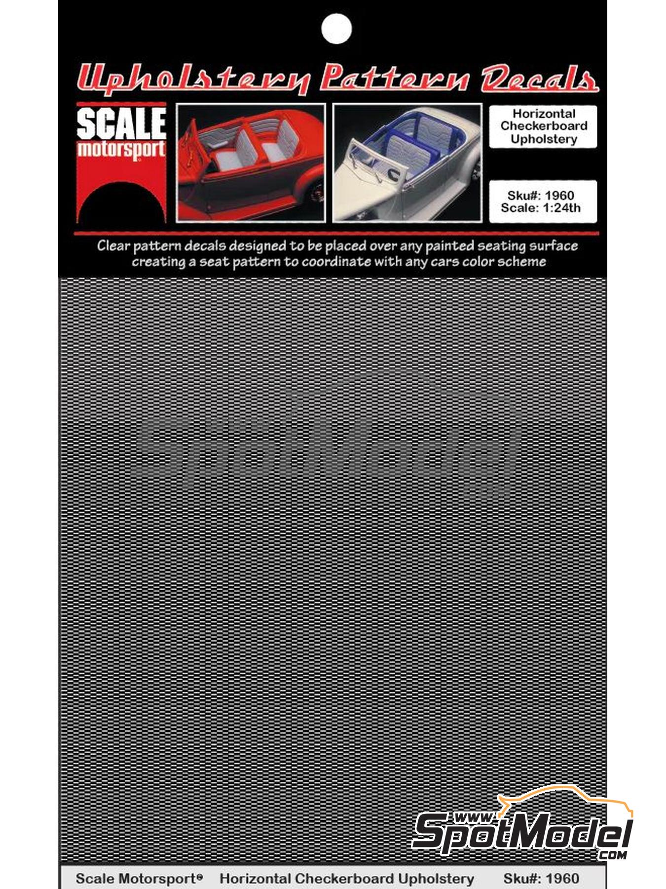 Scale Motorsport 1960: Decals - Horizontal Checkerboard Upholstery (ref ...