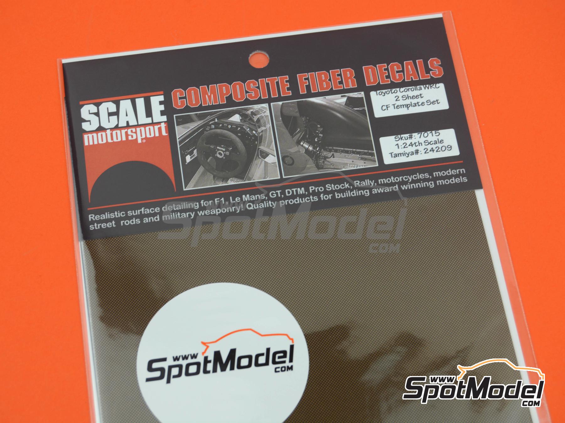 Image 2: Toyota Corolla WRC | Carbon fibre pattern decal set in 1/24 scale manufactured by Scale Motorsport (ref. SM7015, also 0810614007018 and 7015)