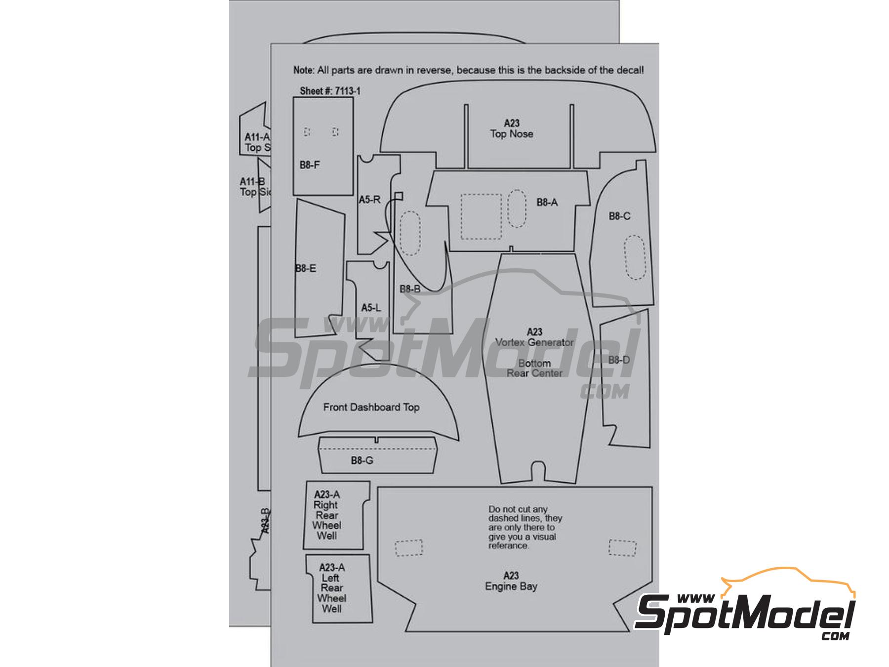 Image 2: Sauber Mercedes C9 | Patron de fibra de carbono en calca en escala&nbsp;1/24 fabricado por Scale Motorsport (ref.&nbsp;SM7113, tambien 7113)