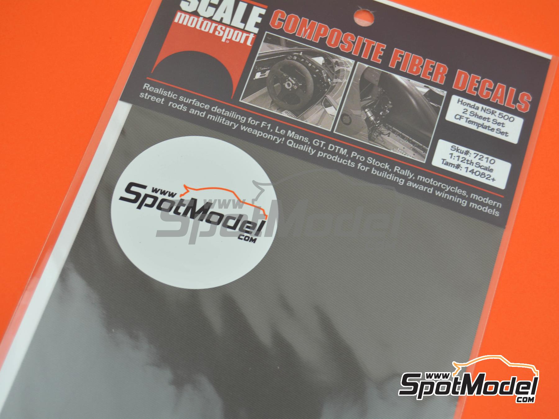 Image 2: Honda NSR 500 | Carbon fibre pattern decal set in 1/12 scale manufactured by Scale Motorsport (ref.&nbsp;SM7210, also 0810614002105 and 7210)